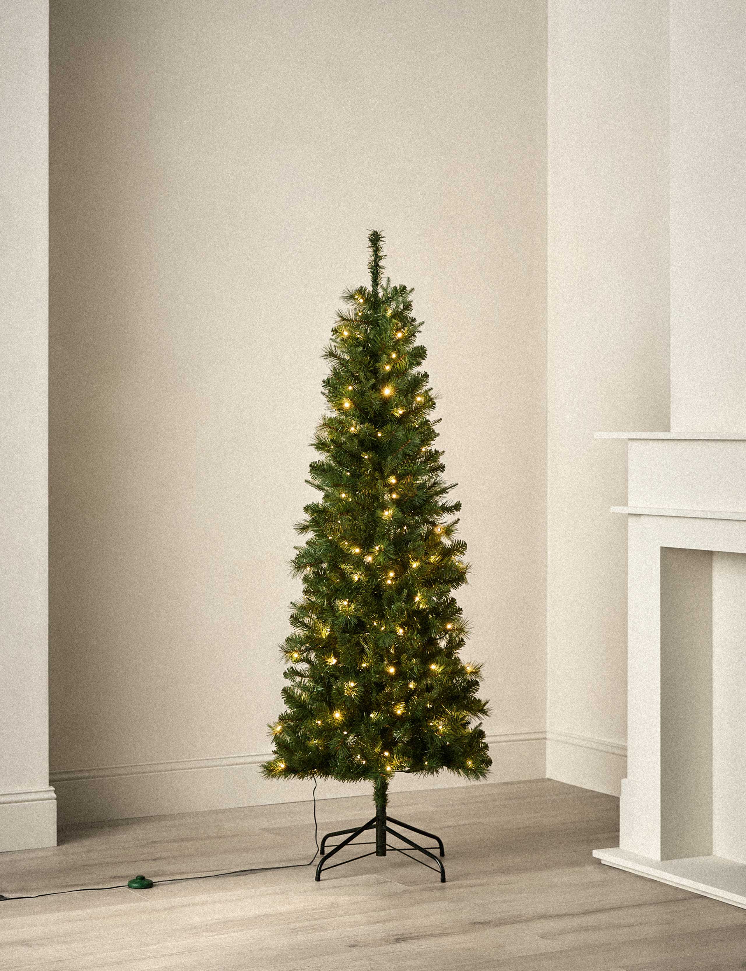 6ft Pre-Lit Slim Monterey and Scots Pine Christmas Tree