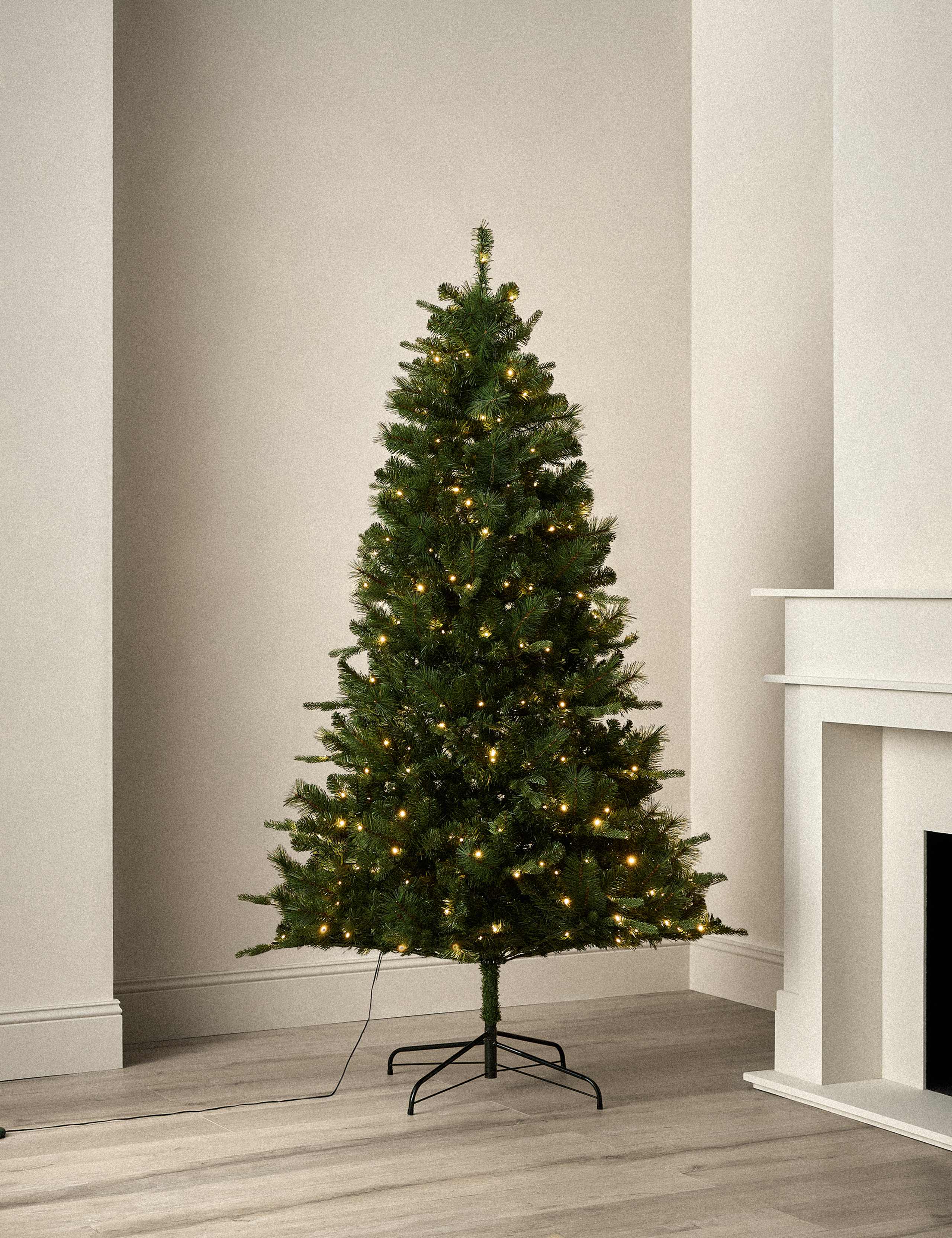 7ft Pre-Lit Monterey and Scots Pine Christmas Tree