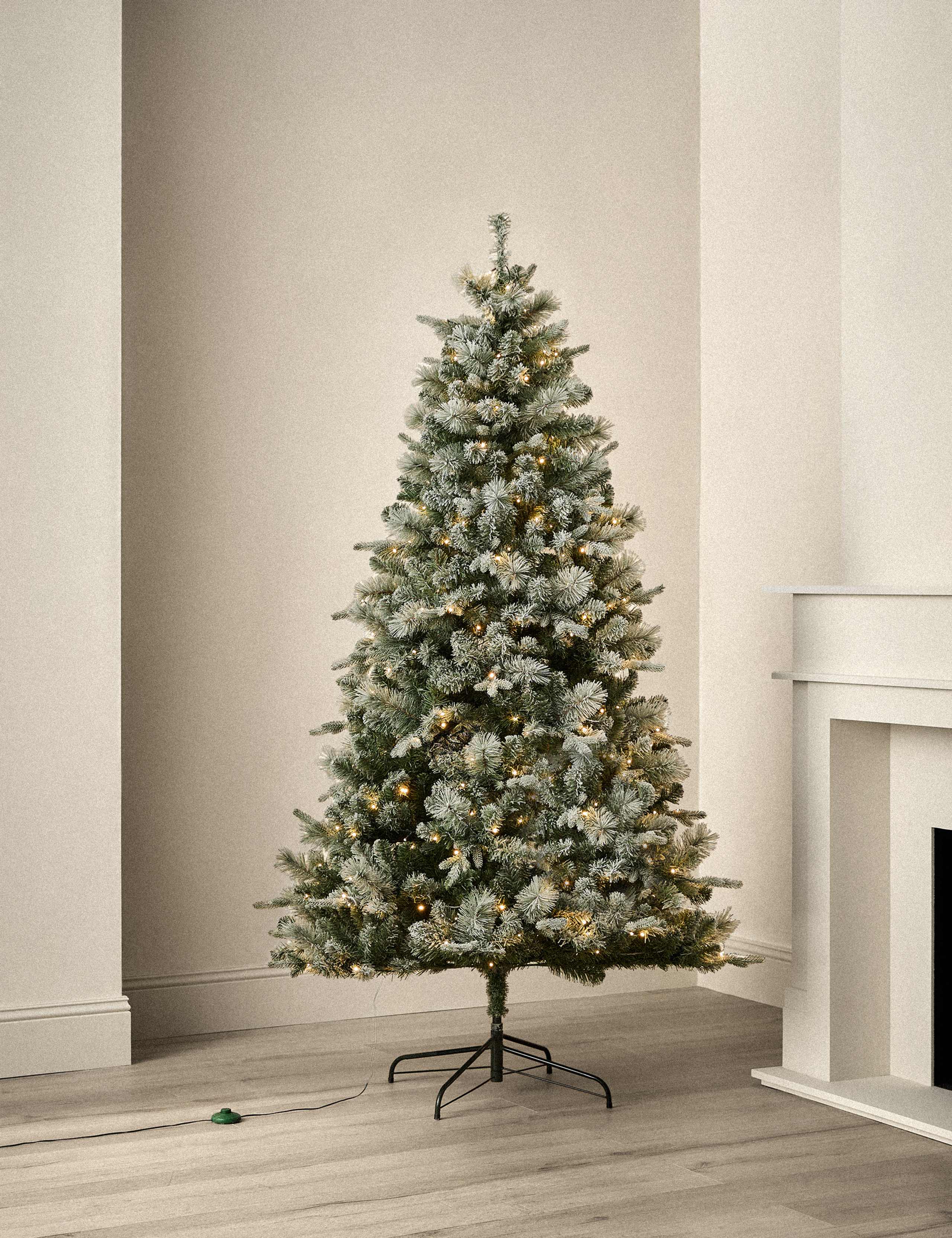 7ft Pre-Lit Snowy Monterey and Scots Pine Christmas Tree