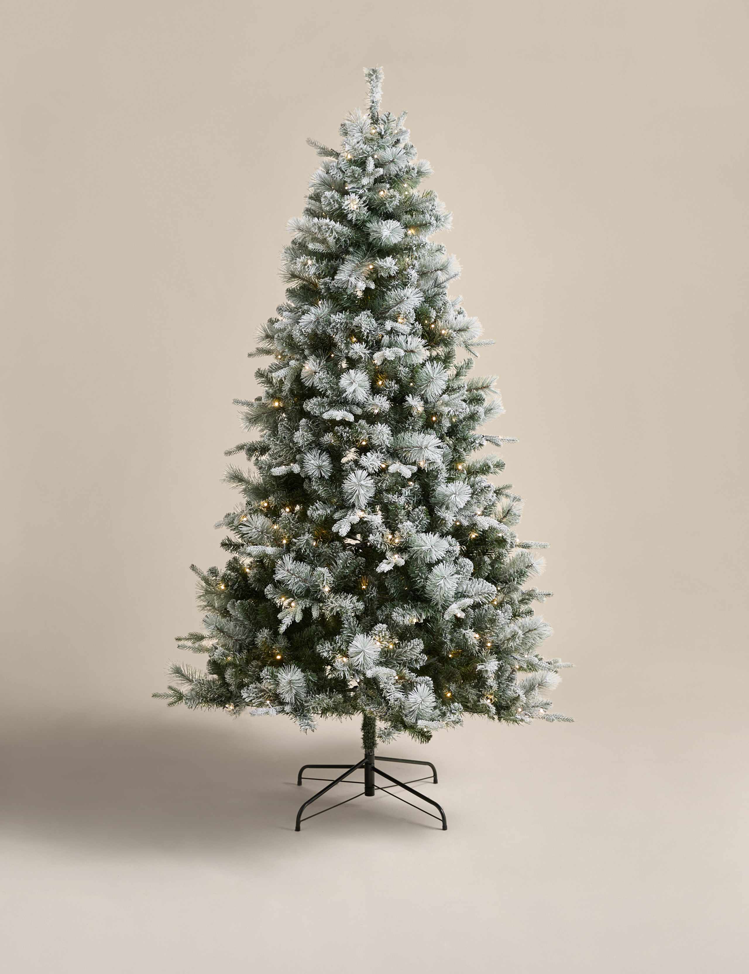 7ft Pre-Lit Snowy Monterey and Scots Pine Christmas Tree