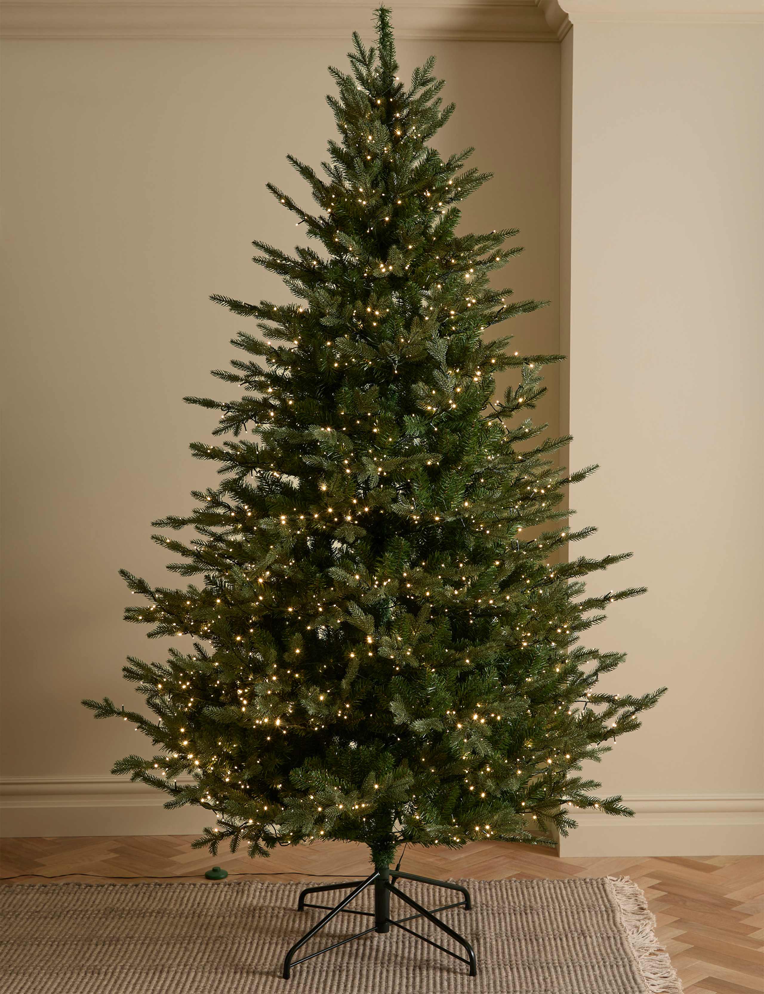 8ft Pre Lit Grand Fir Christmas Tree