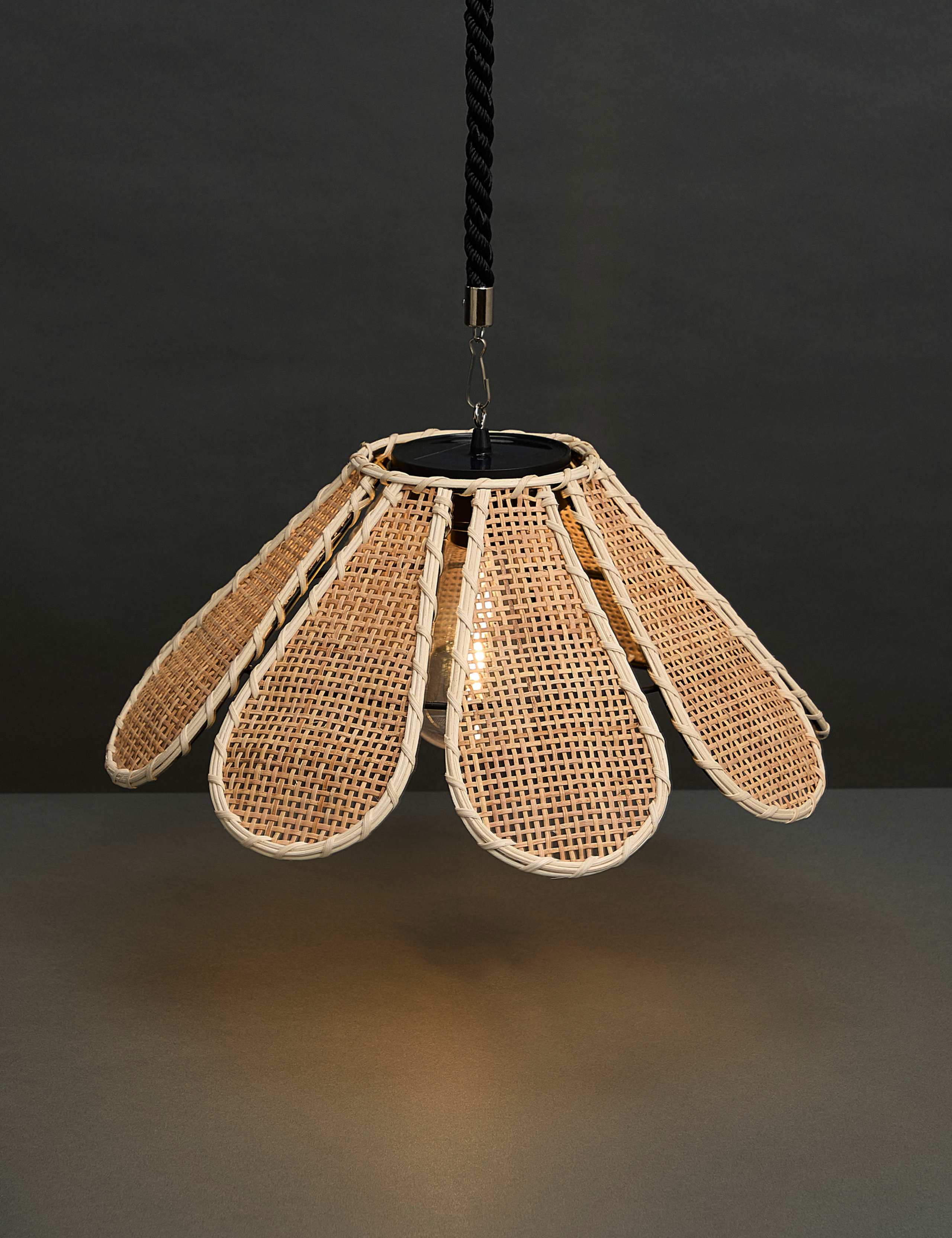 Scallop Solar Outdoor Pendant Light