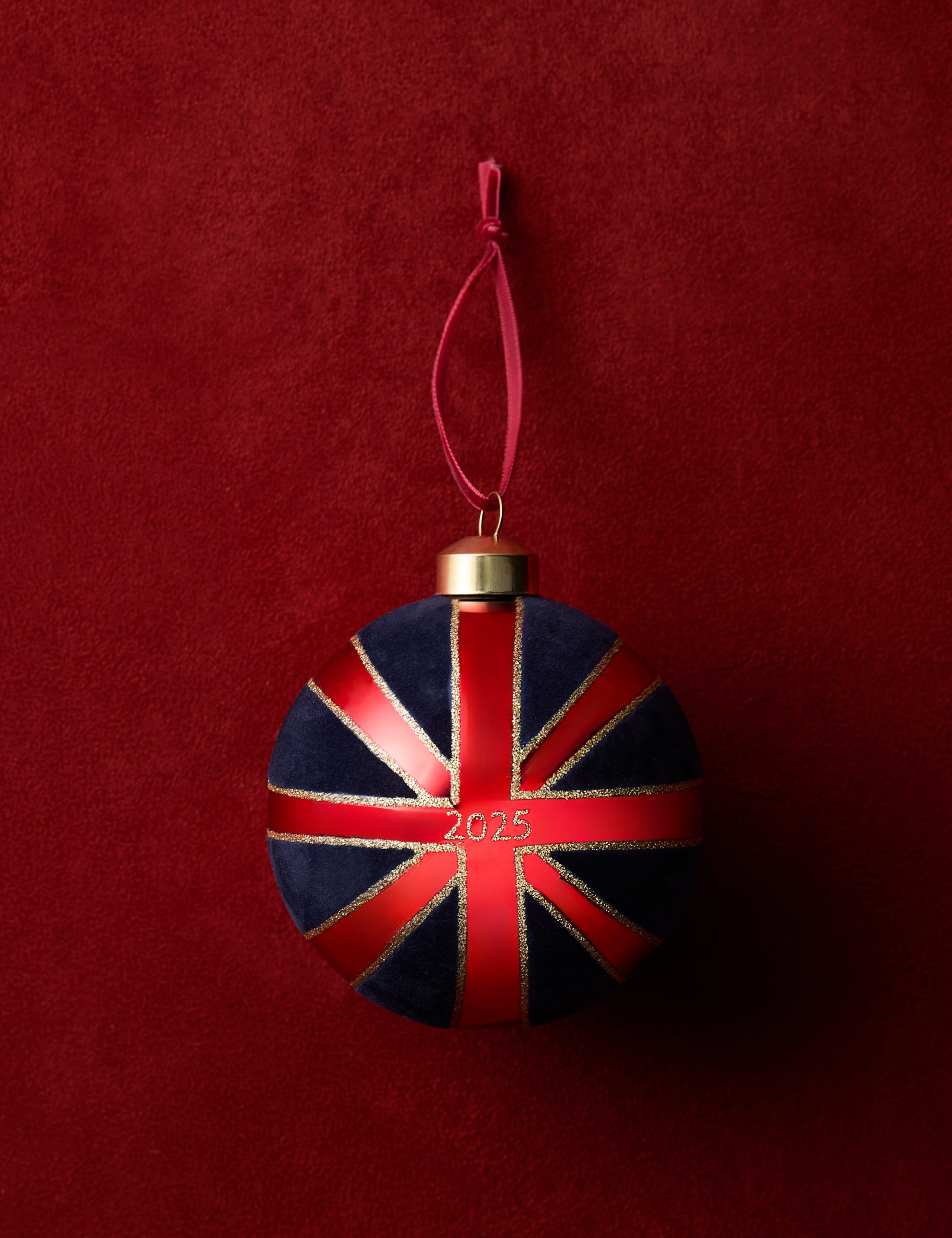 Union Flag Glass Hanging Decoration
