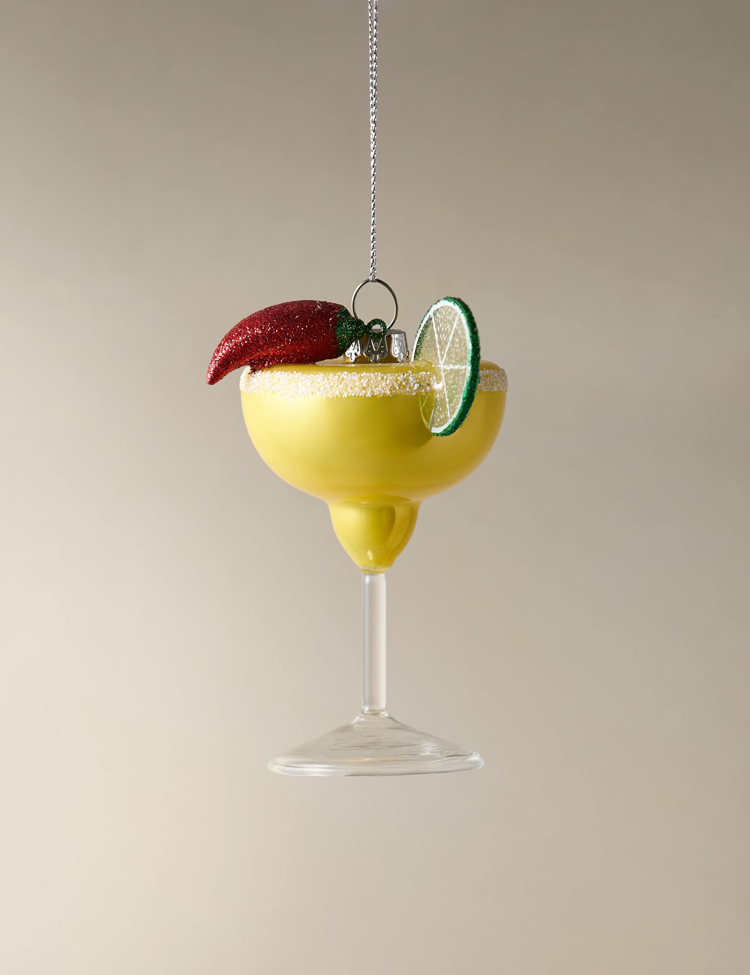 Glass Hanging Spicy Margarita Decoration
