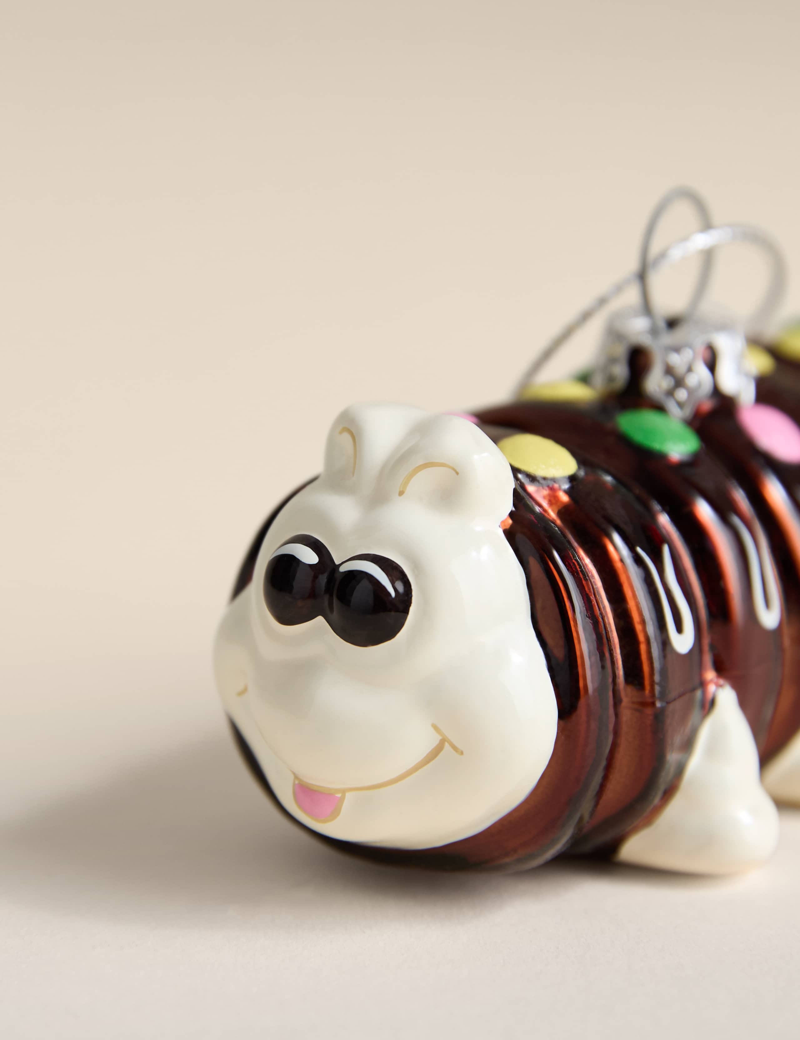 Colin the Caterpillar™ Glass Hanging Decoration