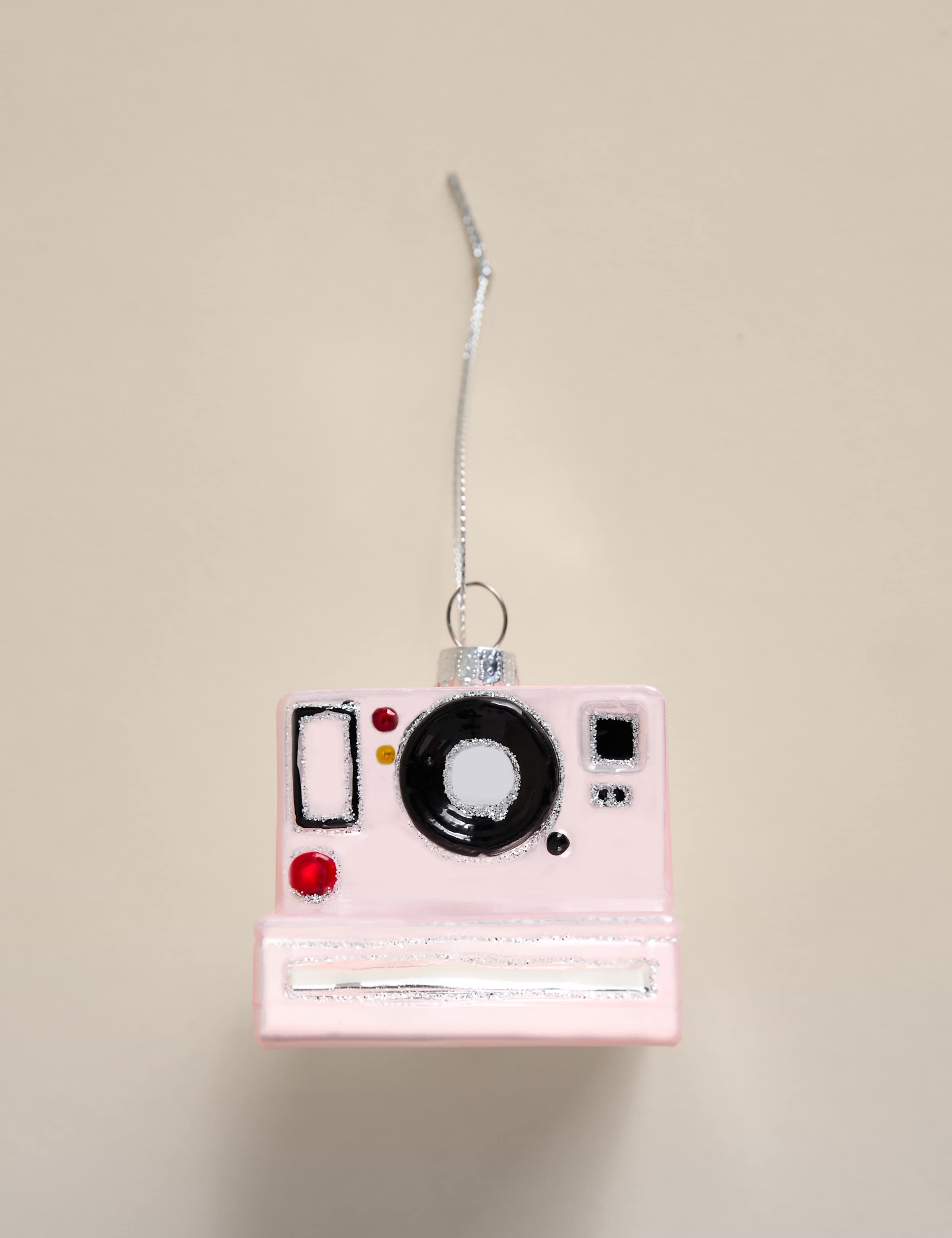 Glass Hanging Polaroid Camera Decoration