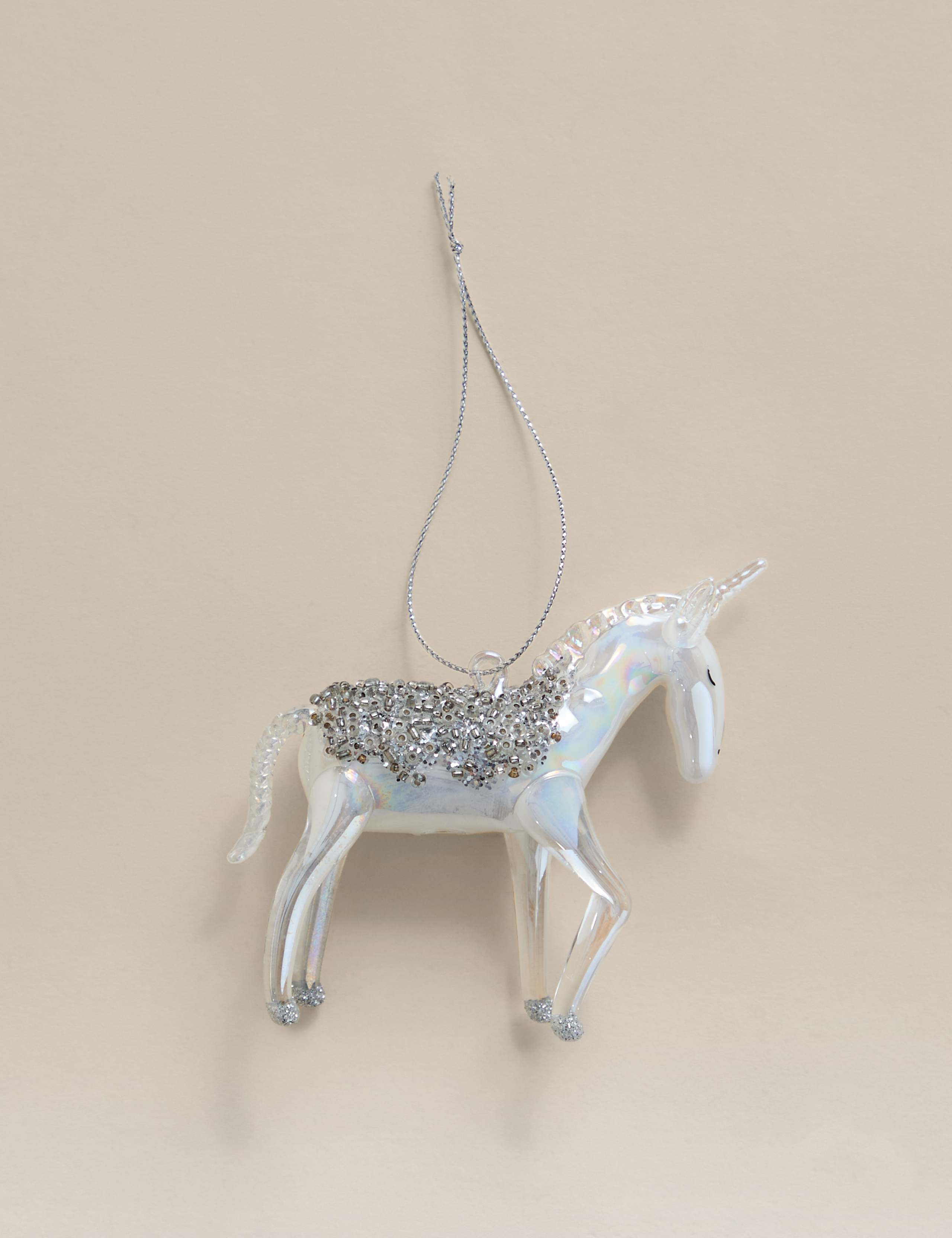 Unicorn Glass Hanging Decoration