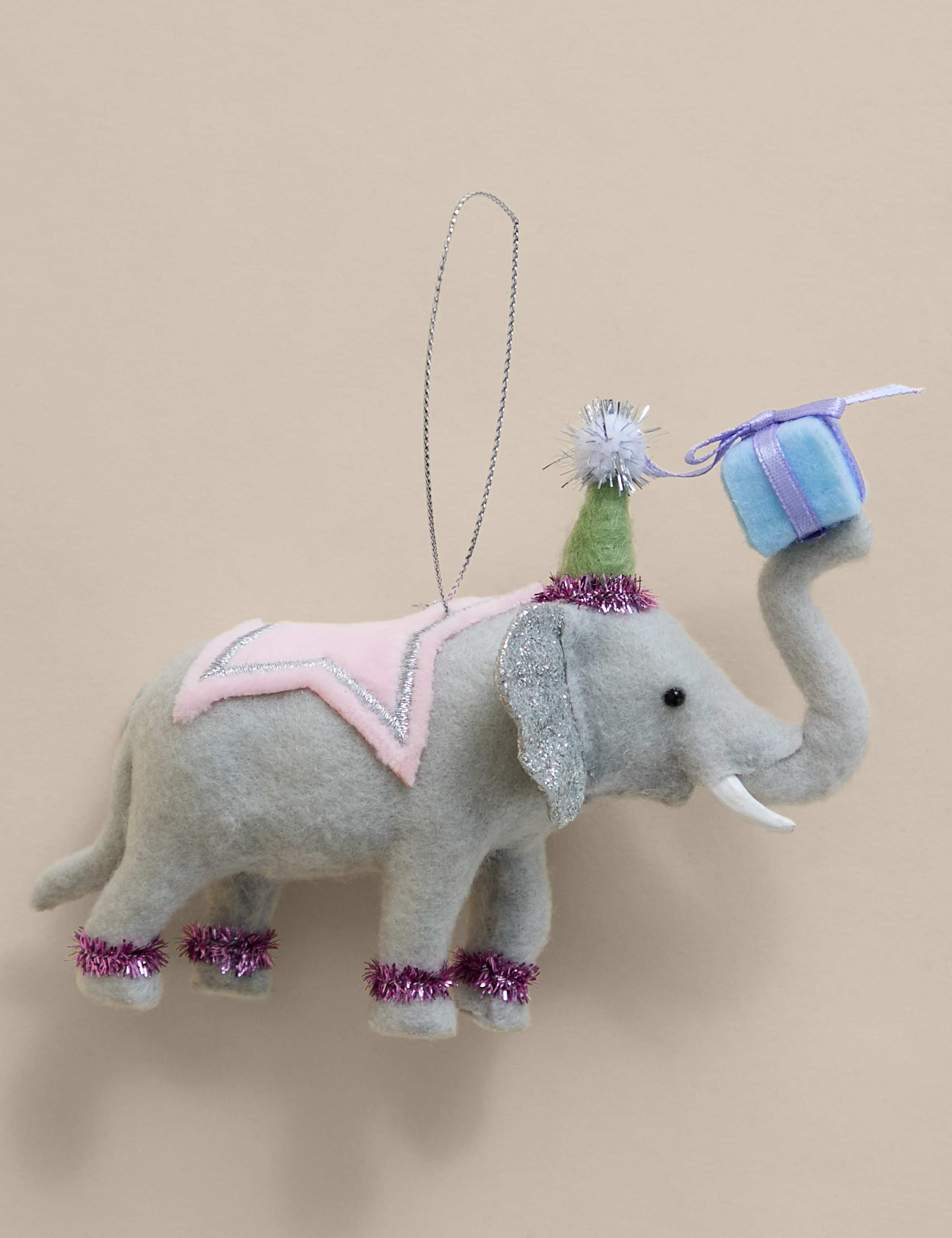 Felt Elephant Hanging Decoration