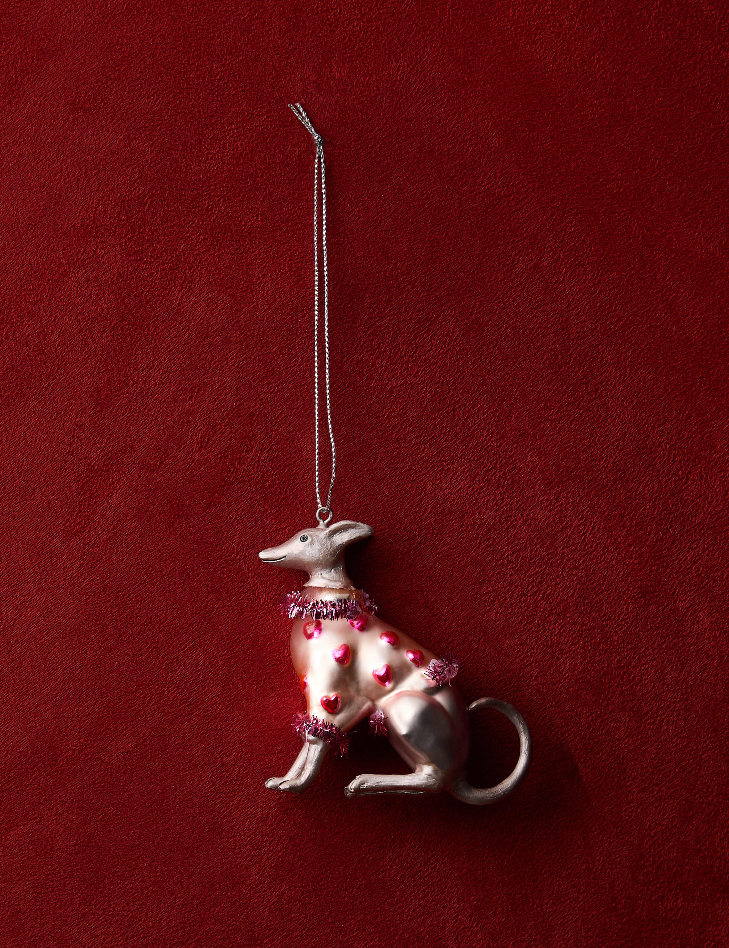 Greyhound Glass Hanging Decoration