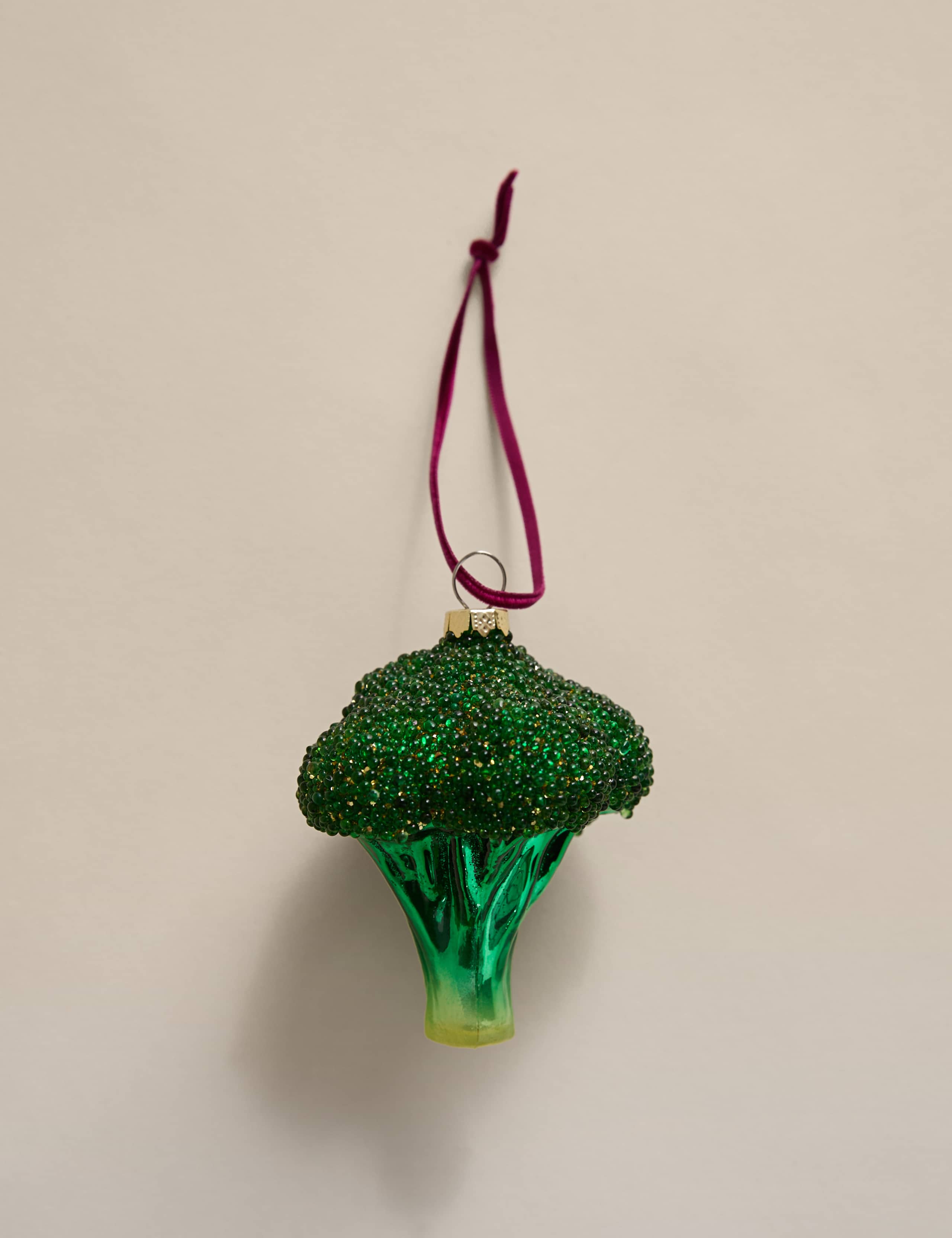 Glass Hanging Broccoli Decoration