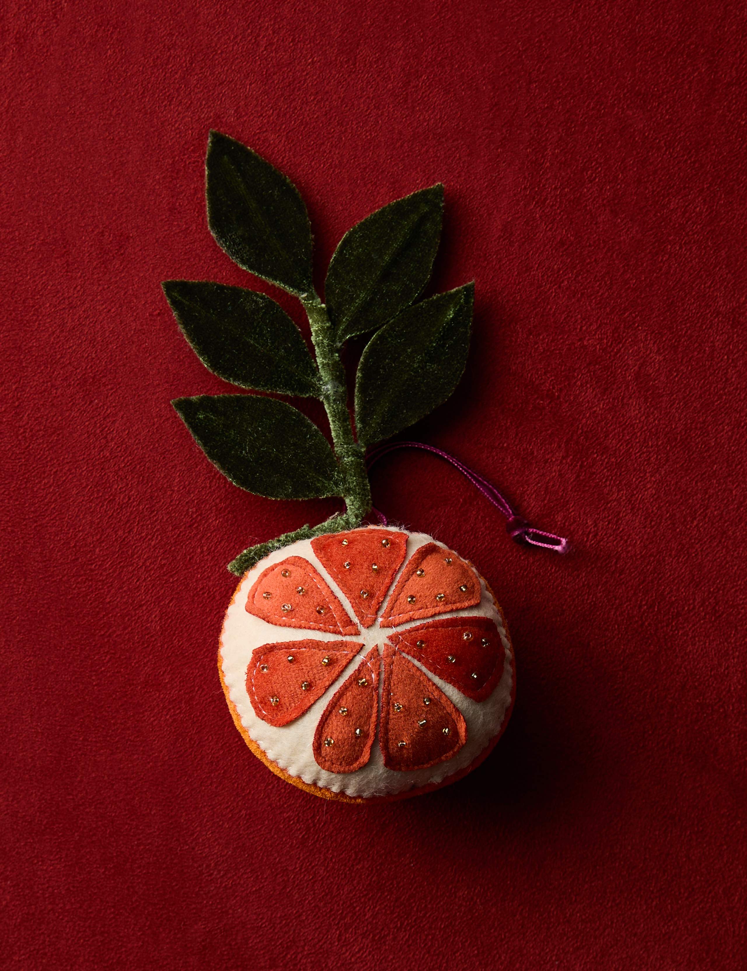 Orange Felt Hanging Decoration