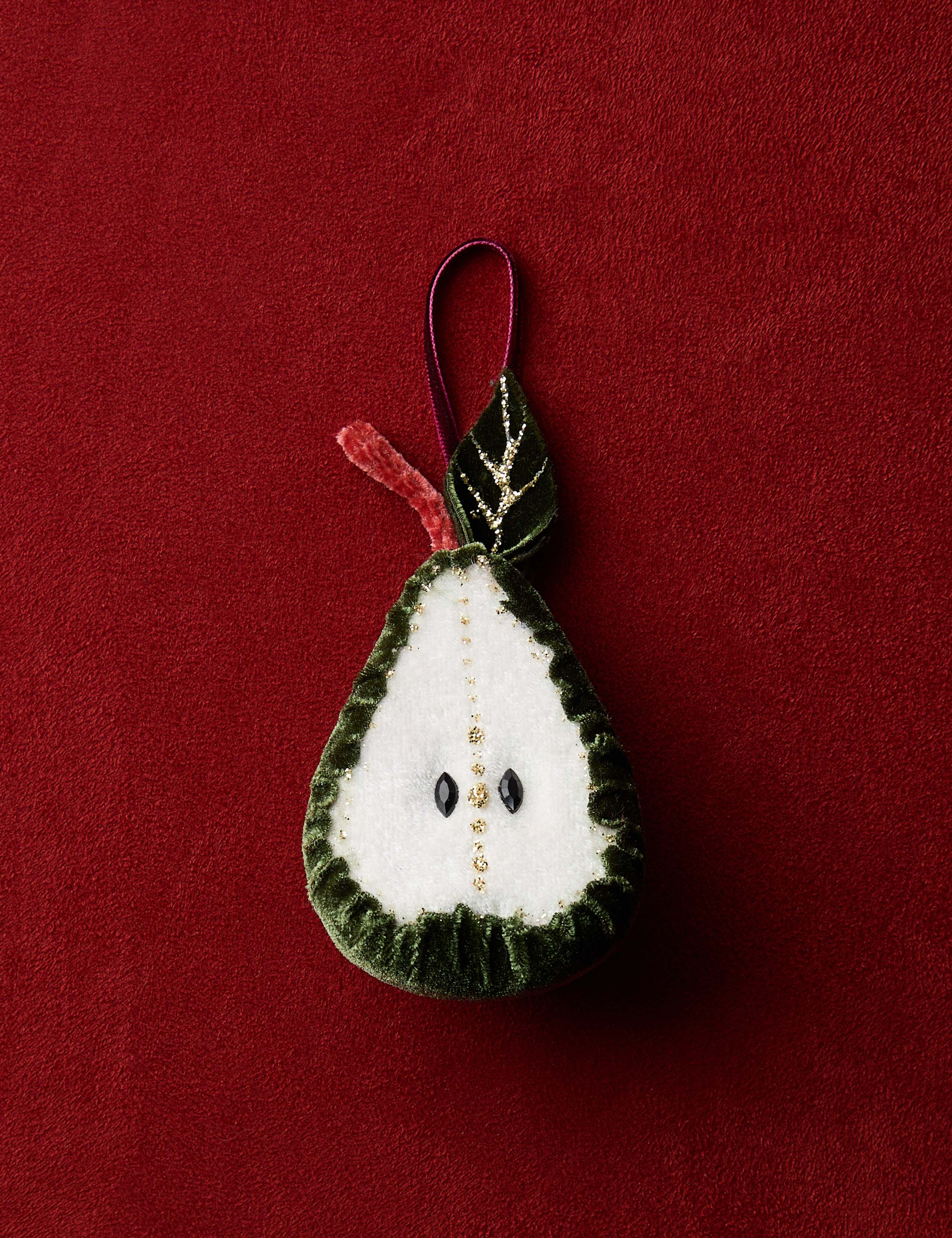 Velvet Hanging Pear Decoration