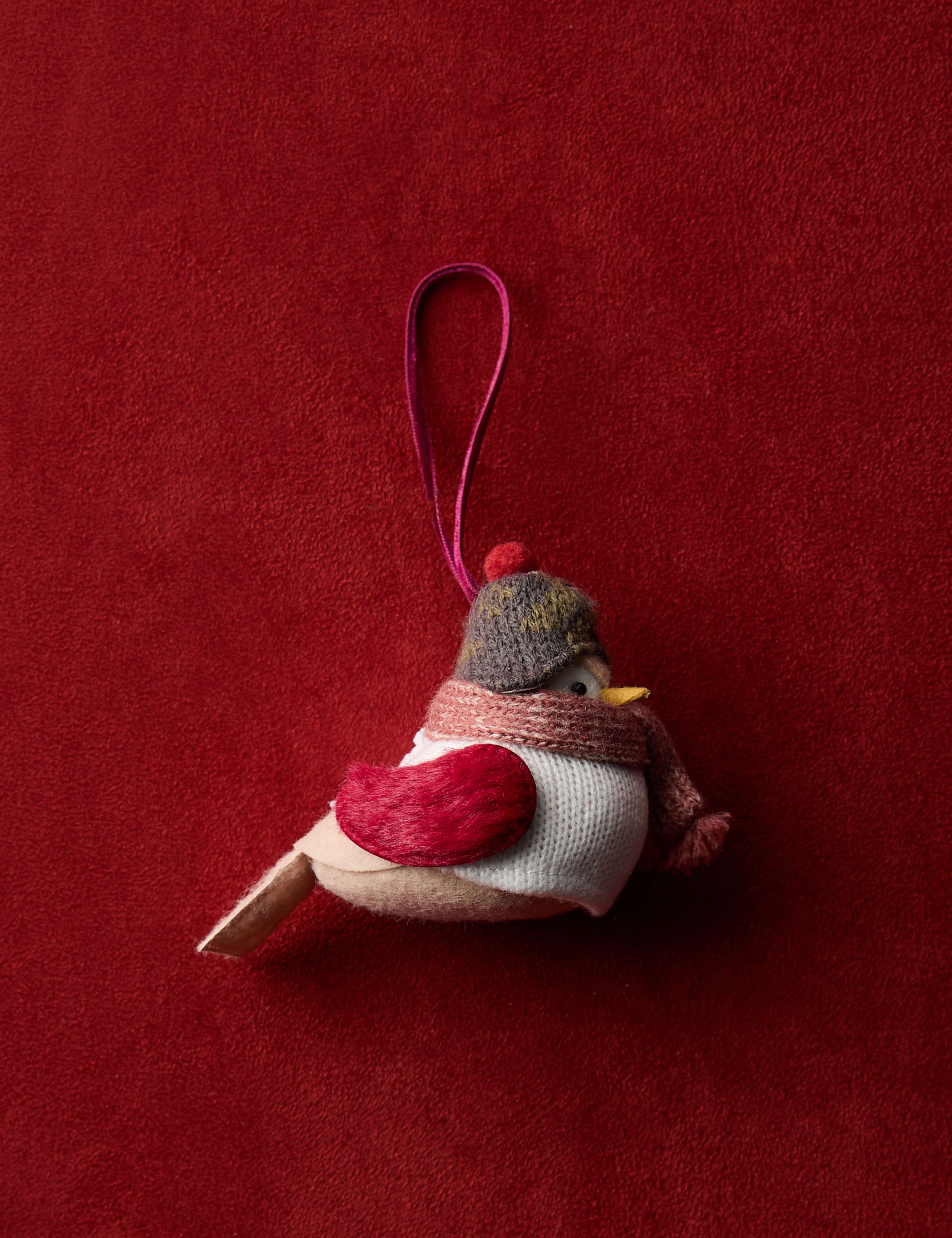 Felt Hanging Winter Robin Decoration