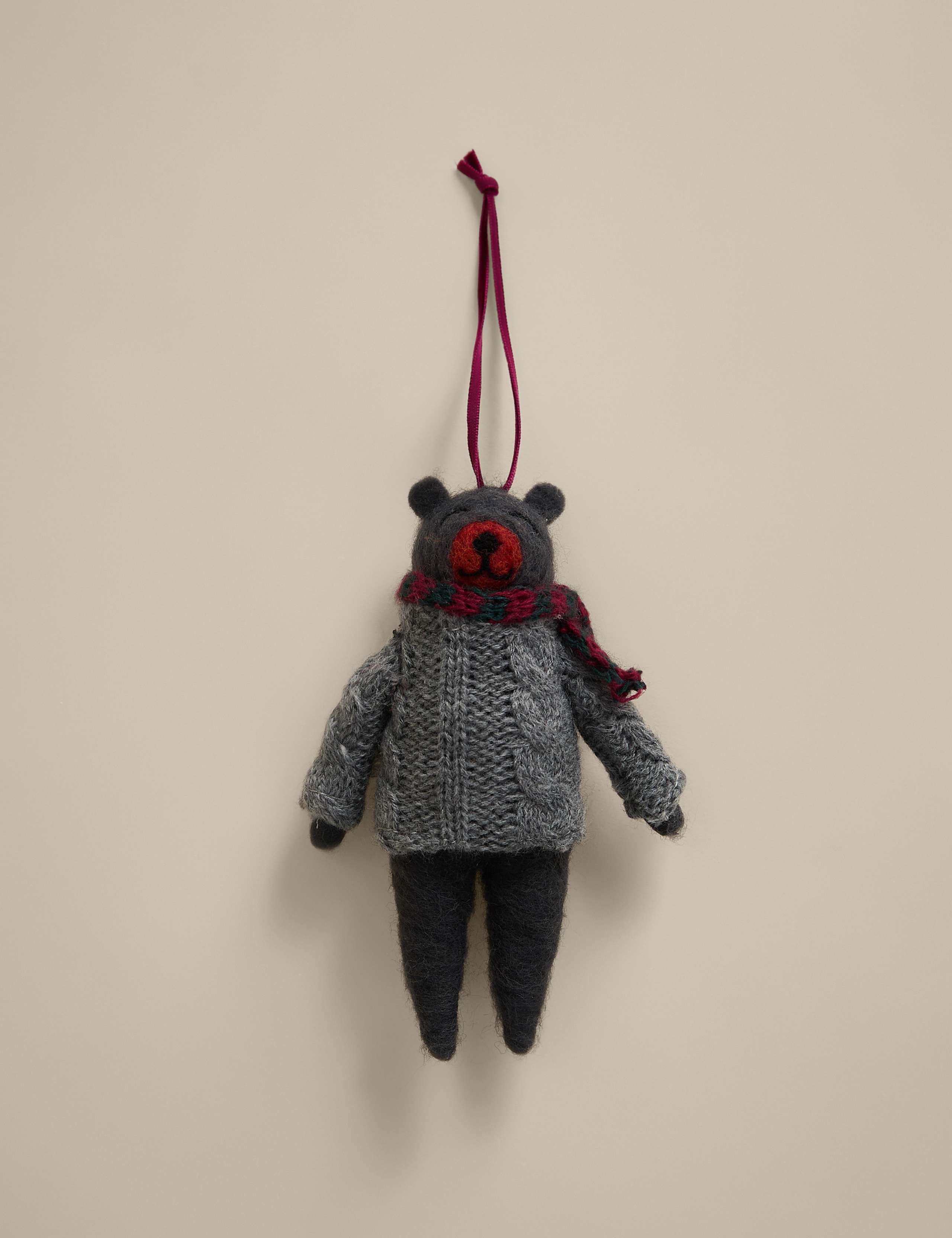 Felt Bear Hanging Decoration