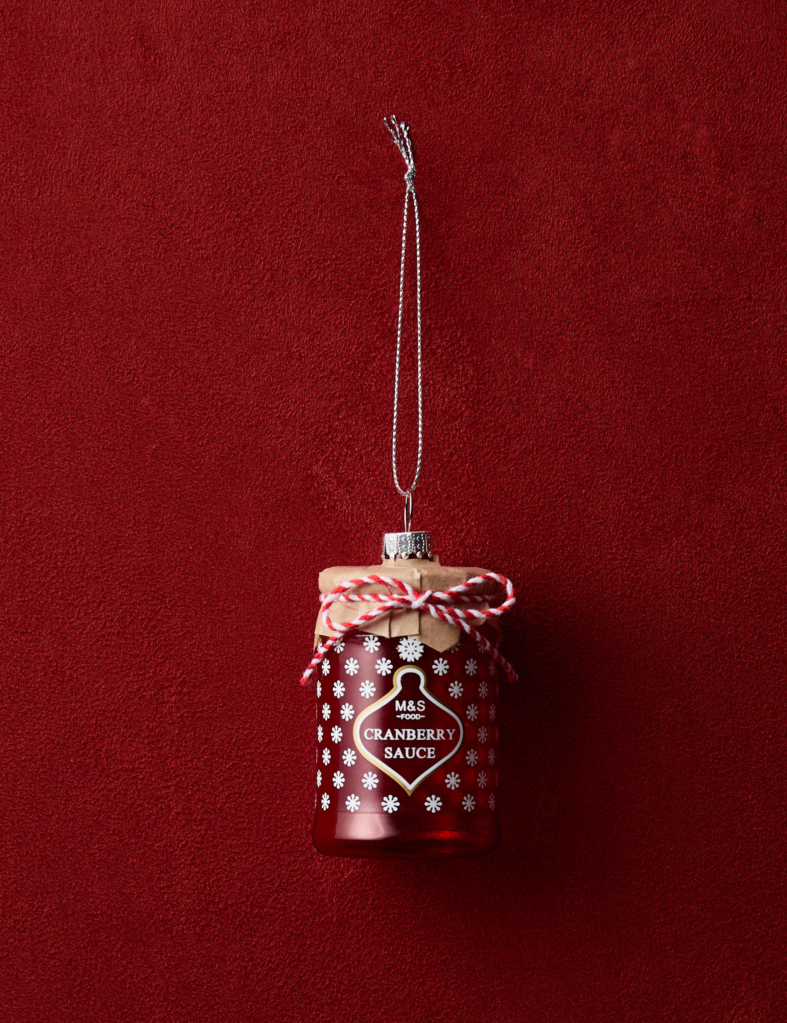 Glass Hanging Cranberry Sauce Decoration