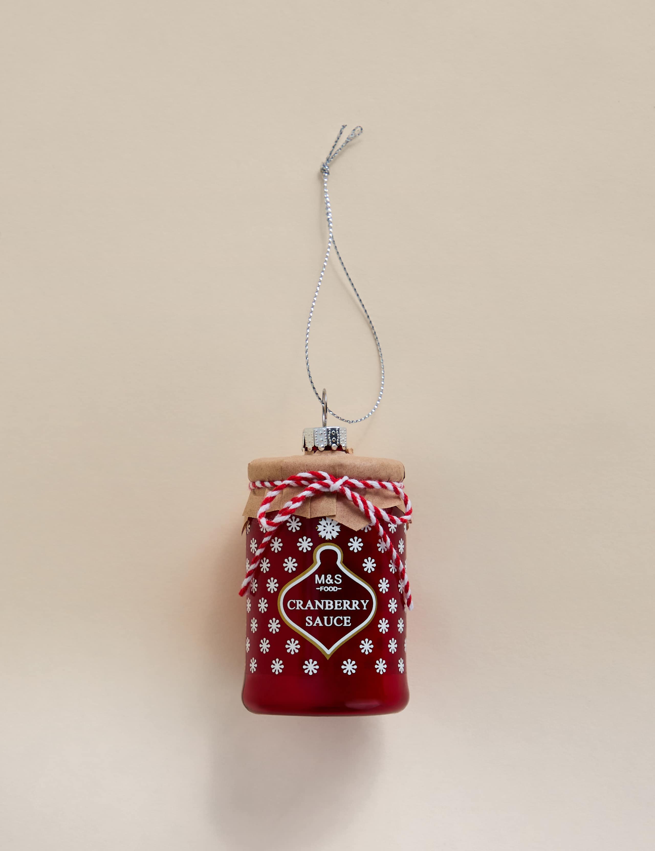 Glass Hanging Cranberry Sauce Decoration