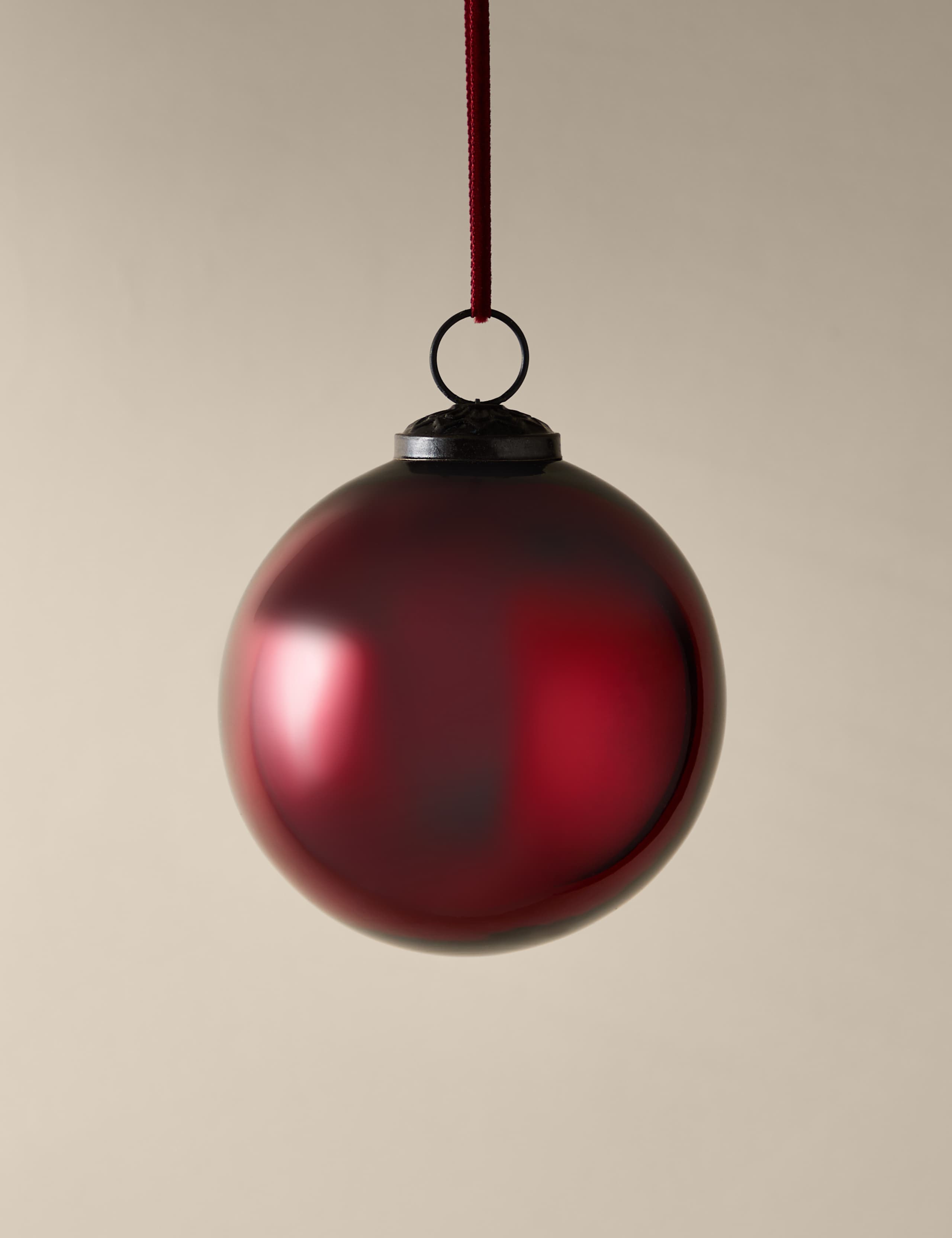 Red Glass Metallic Bauble