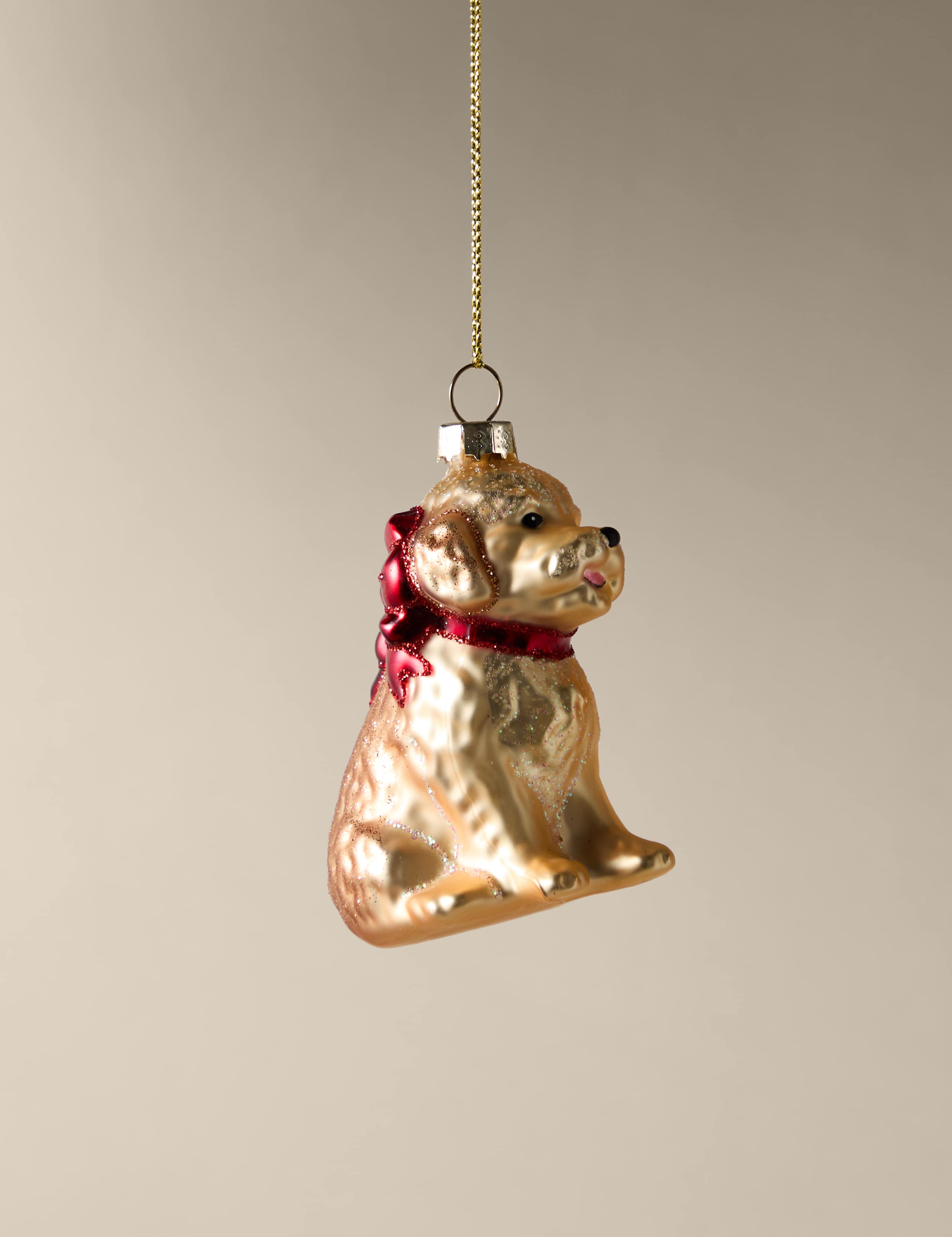 Cockapoo Glass Hanging Decoration
