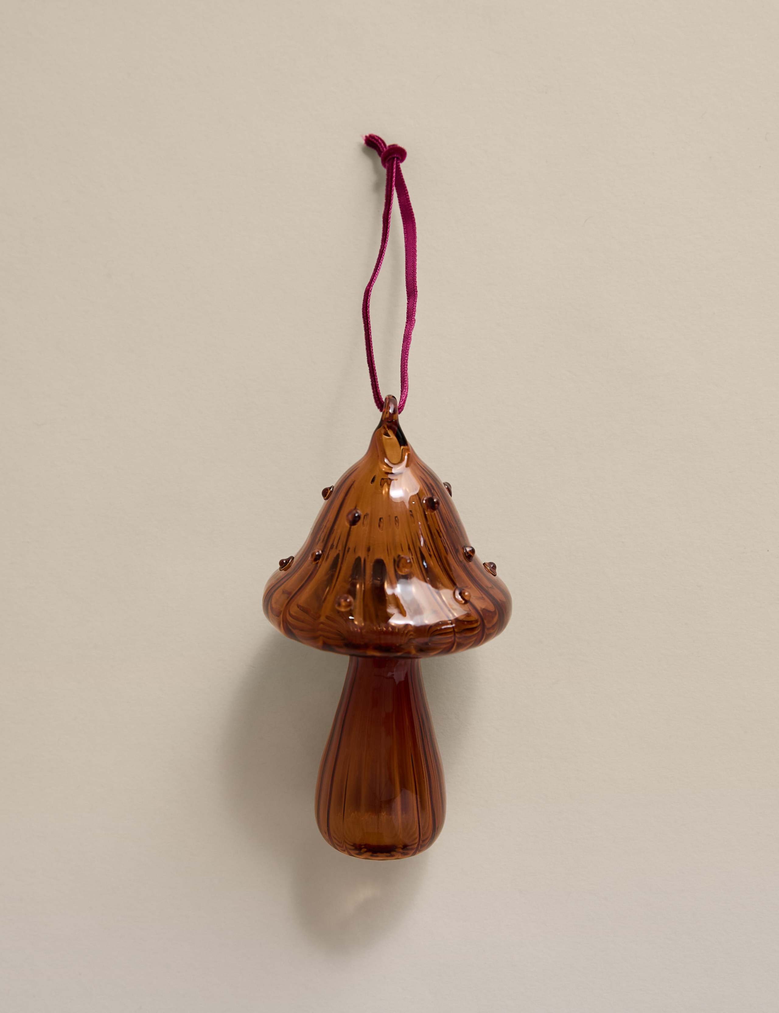 Glass Hanging Mushroom Decoration