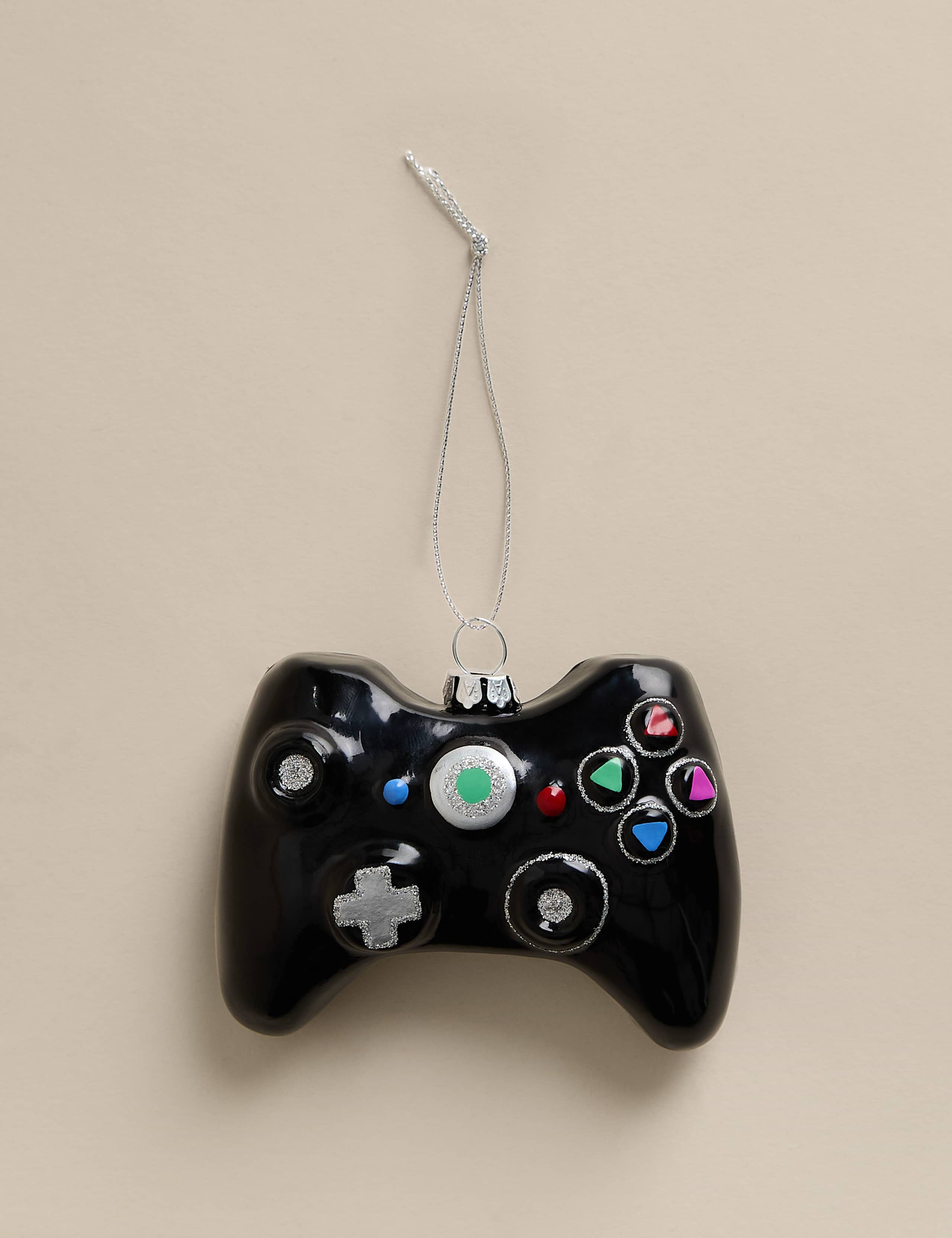 Glass Hanging Game Controller Decoration