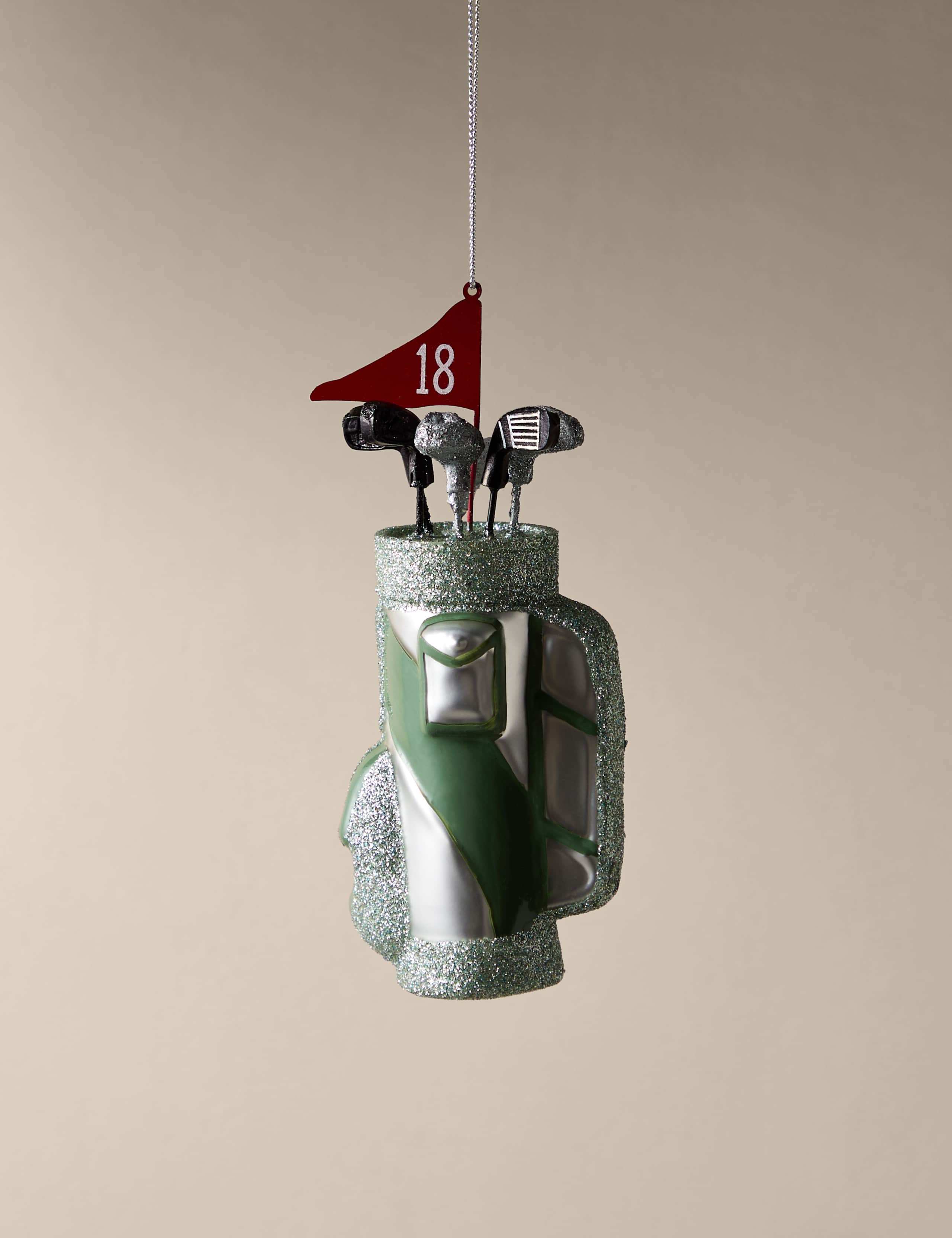 Golf Clubs Glass Hanging Decoration