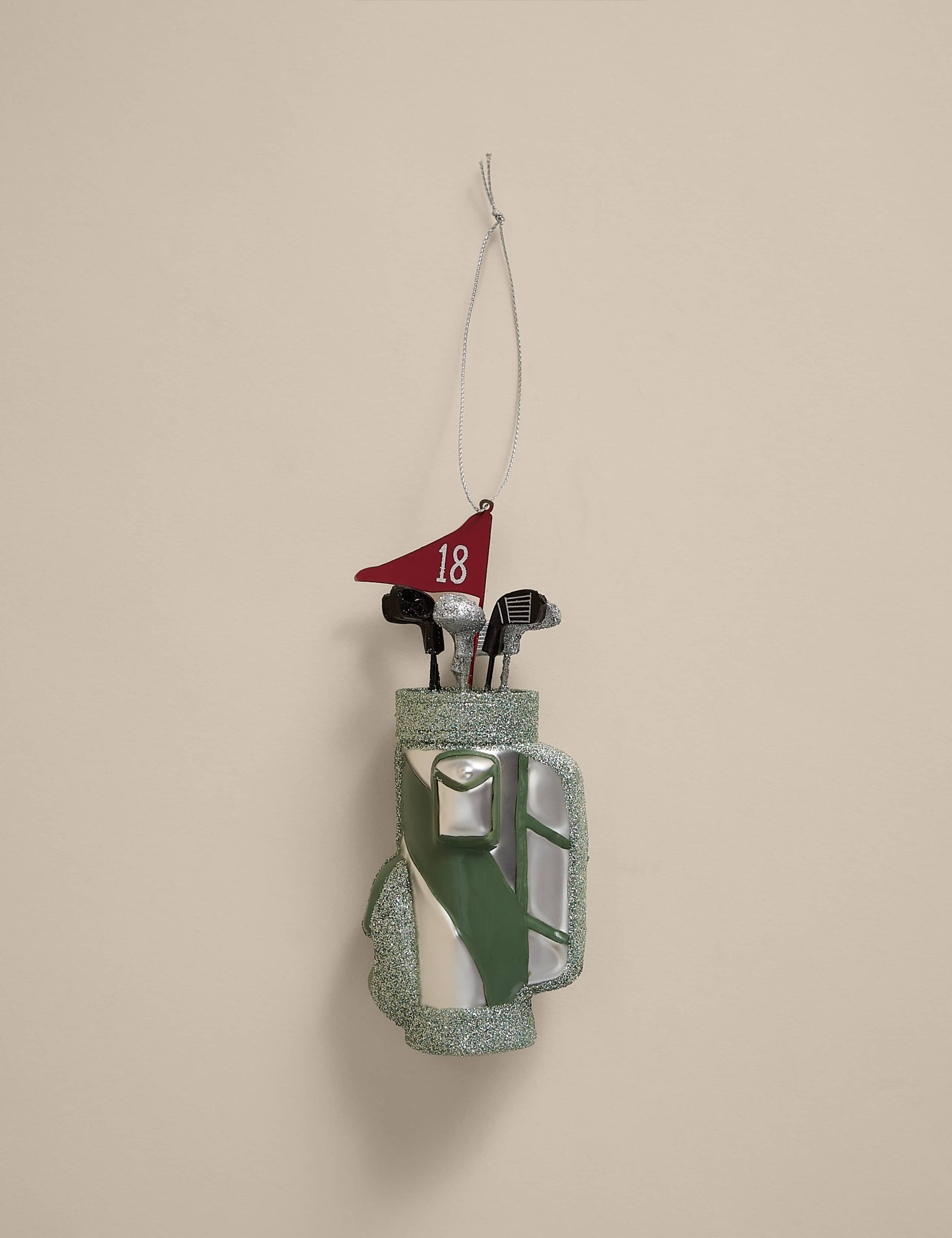 Golf Clubs Glass Hanging  Decoration