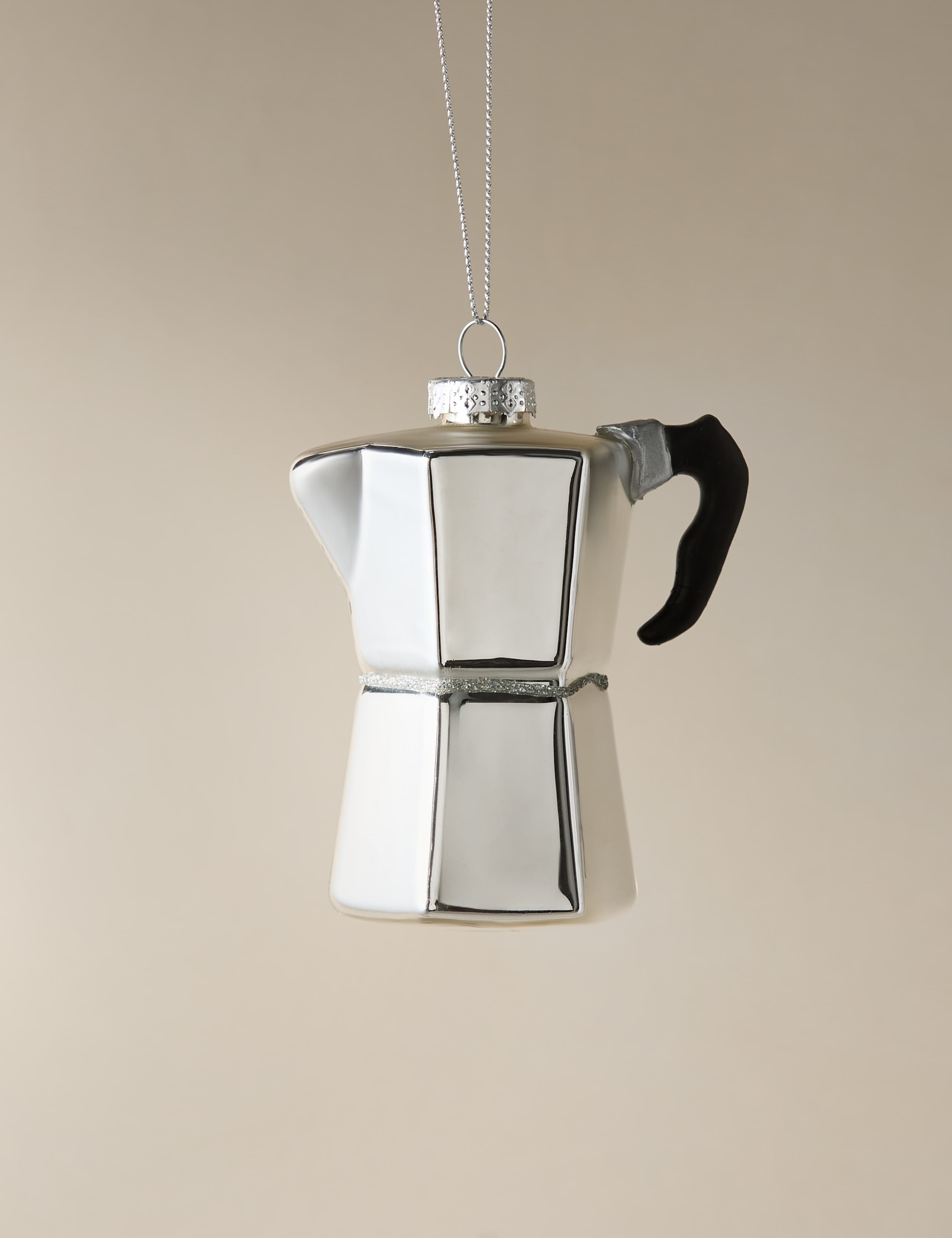 Espresso Pot Glass Hanging Decoration