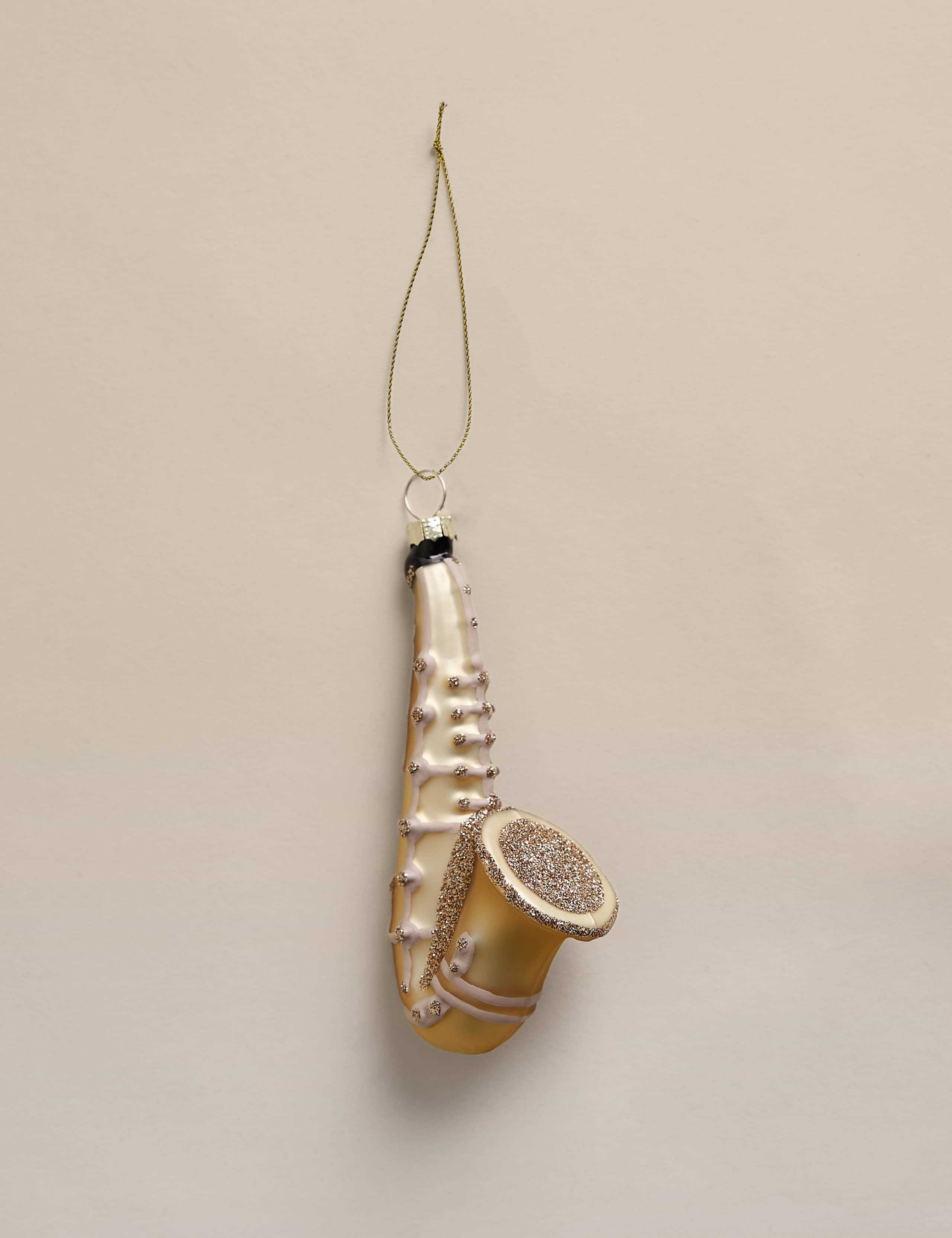 Glass Hanging Saxophone Decoration
