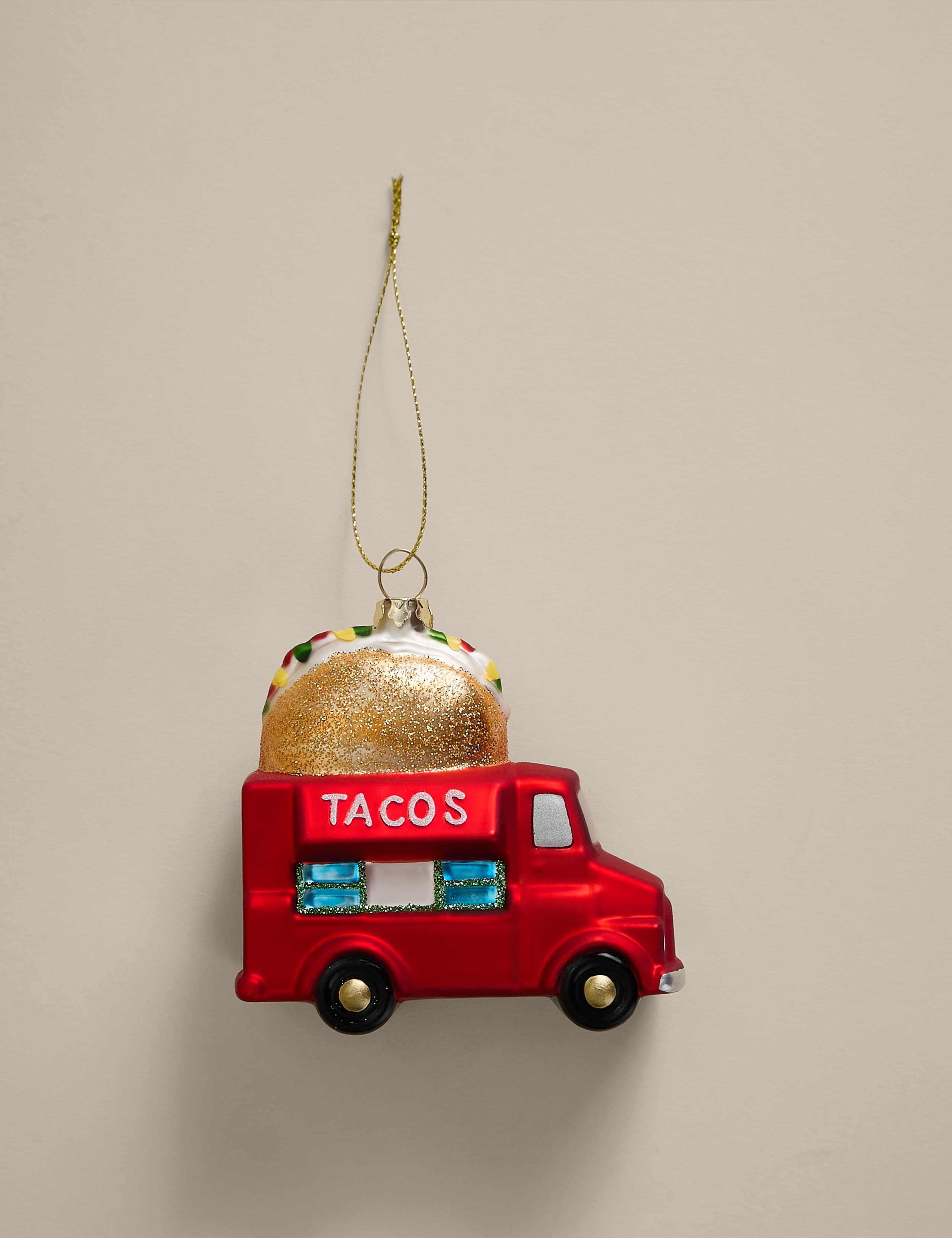 Taco Truck Glass Hanging  Decoration