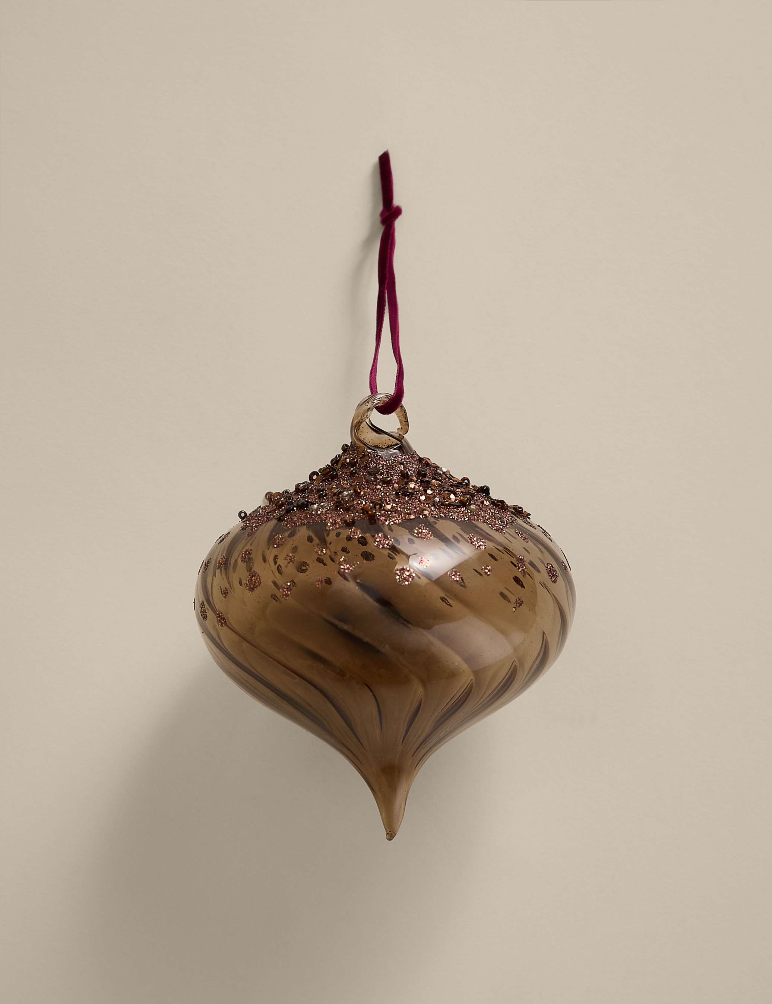 Embellished Onion Glass Hanging Decoration