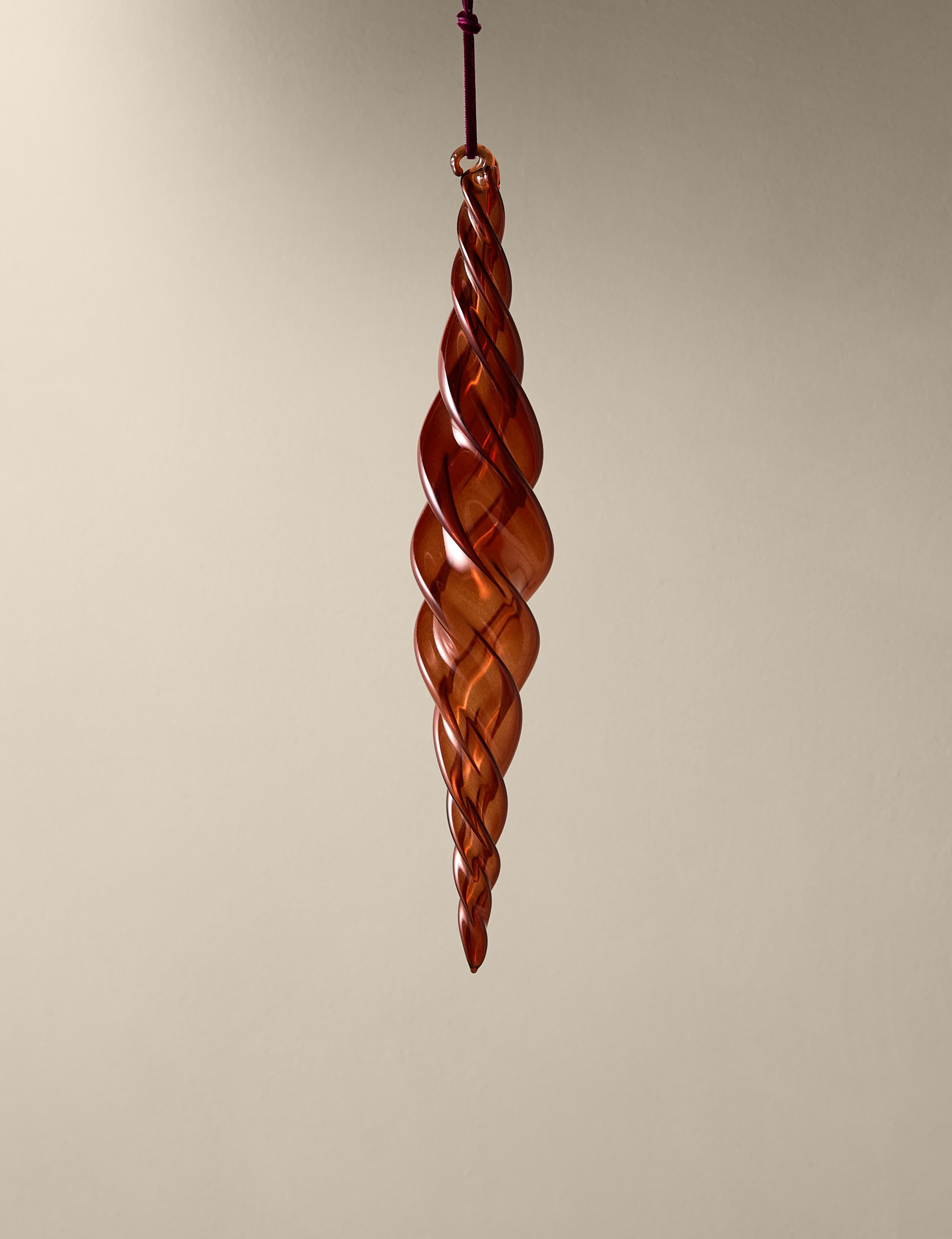 Glass Hanging Finial Decoration