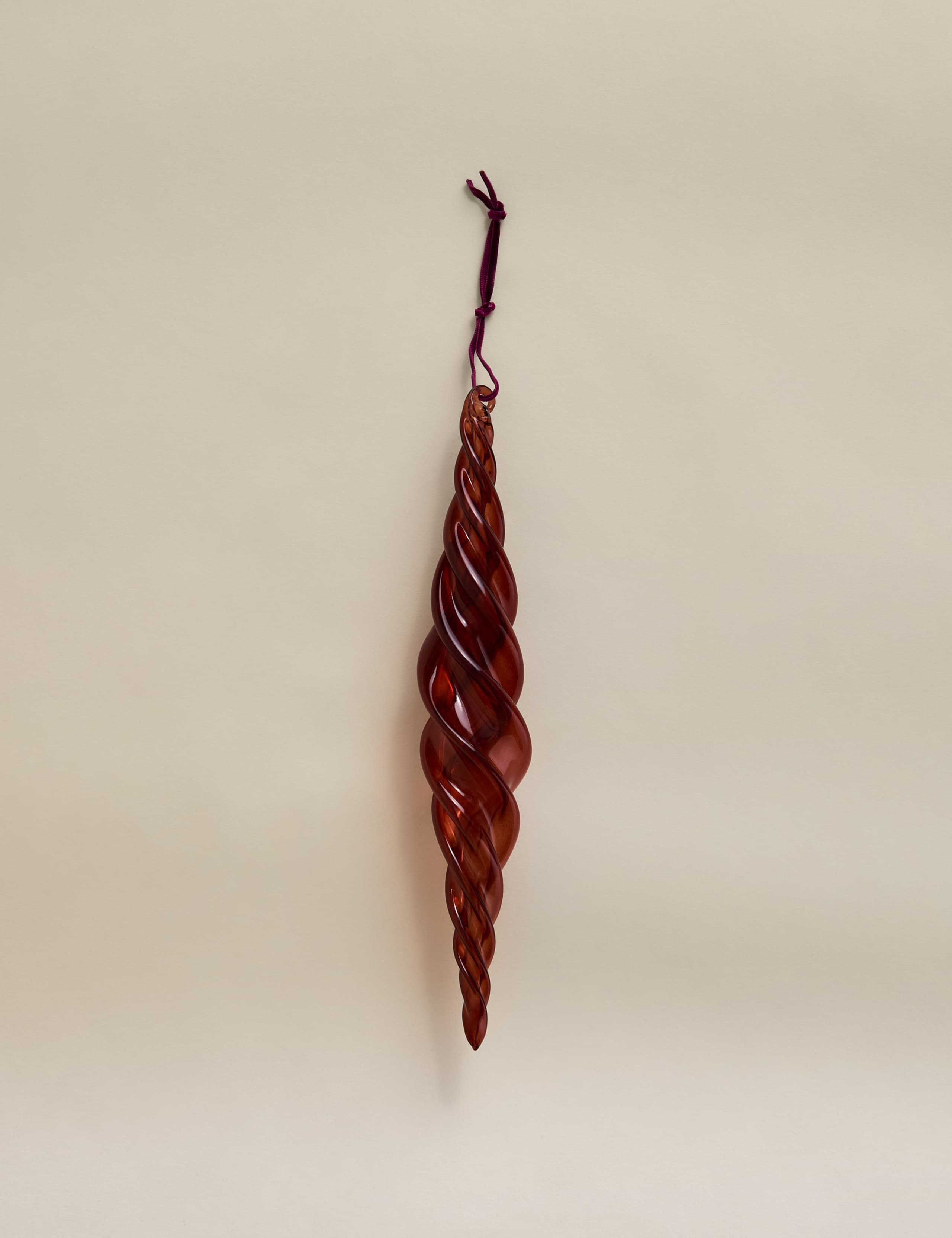 Glass Hanging Finial Decoration