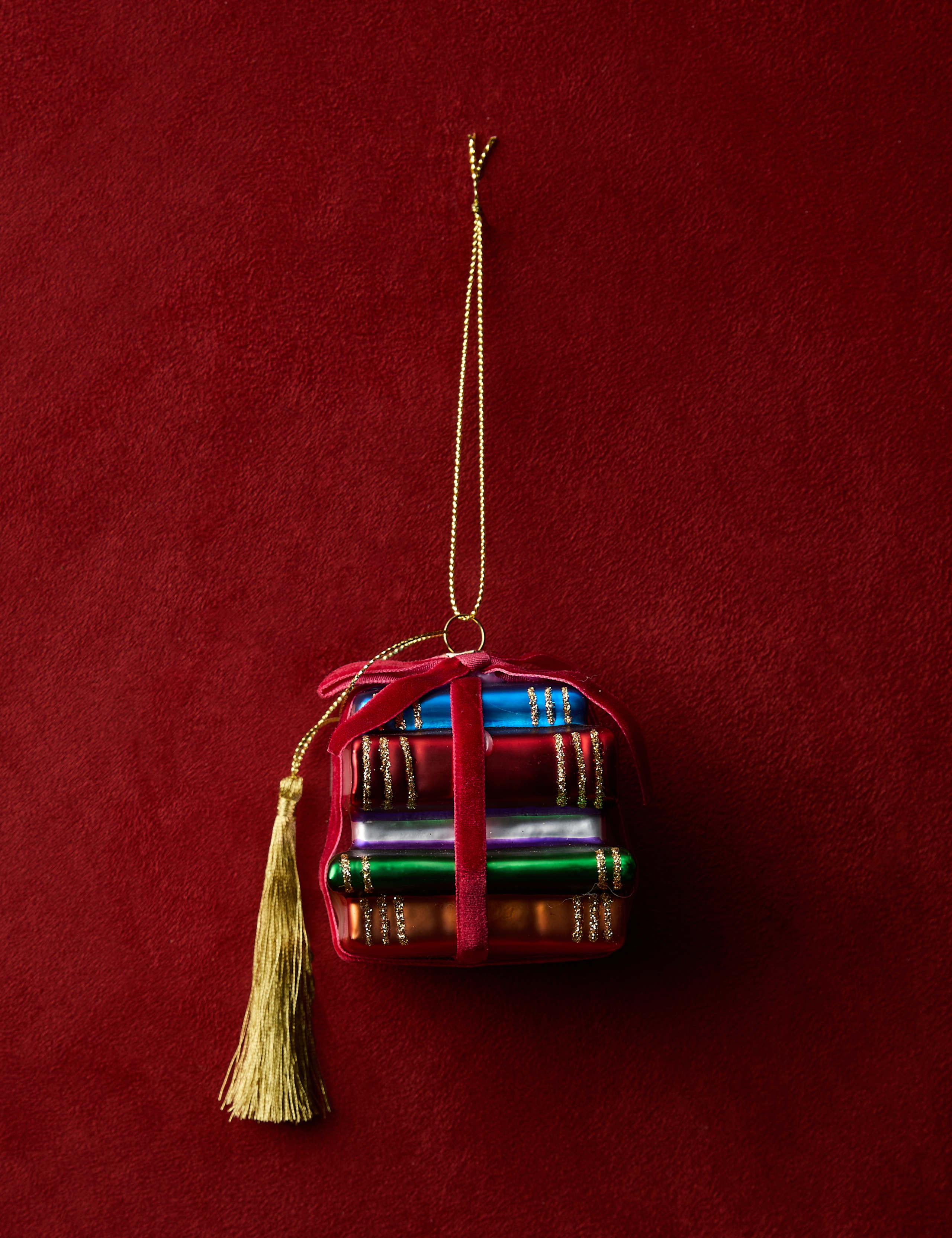 Books Glass Hanging Decoration