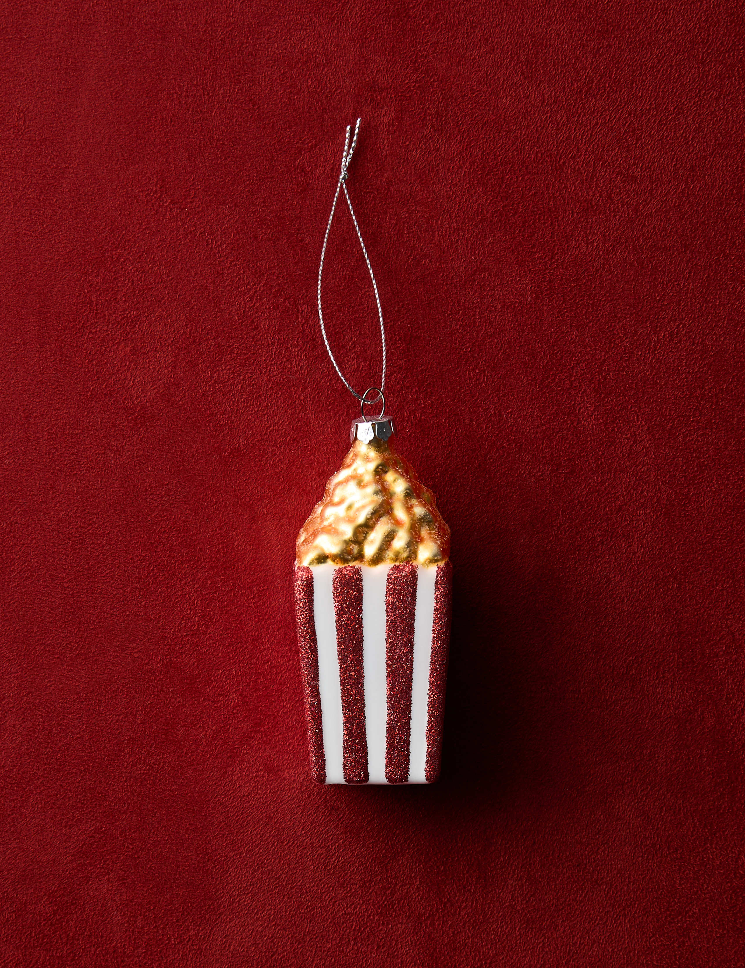 Glass Hanging Popcorn Decoration