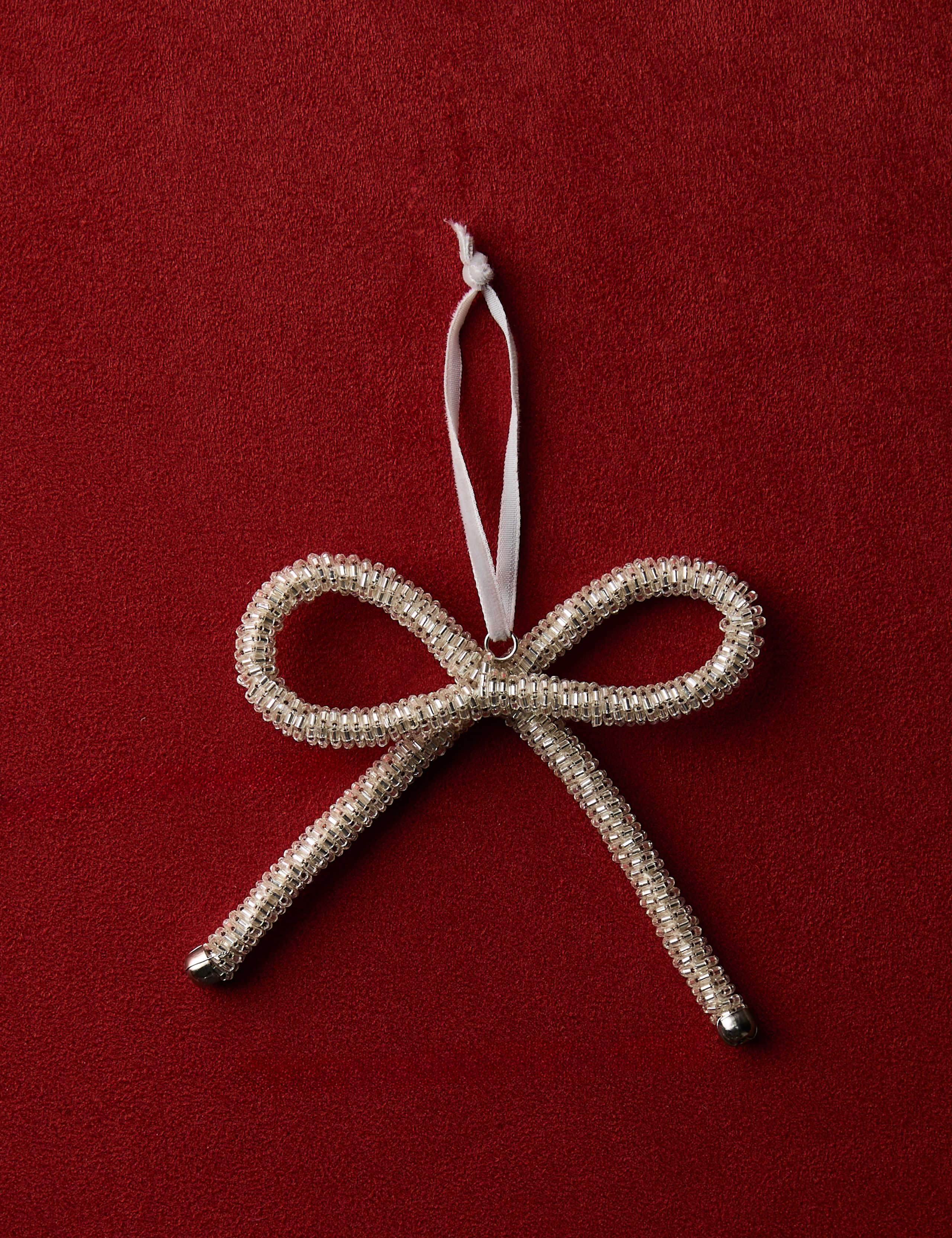 Hanging Beaded Bow Decoration