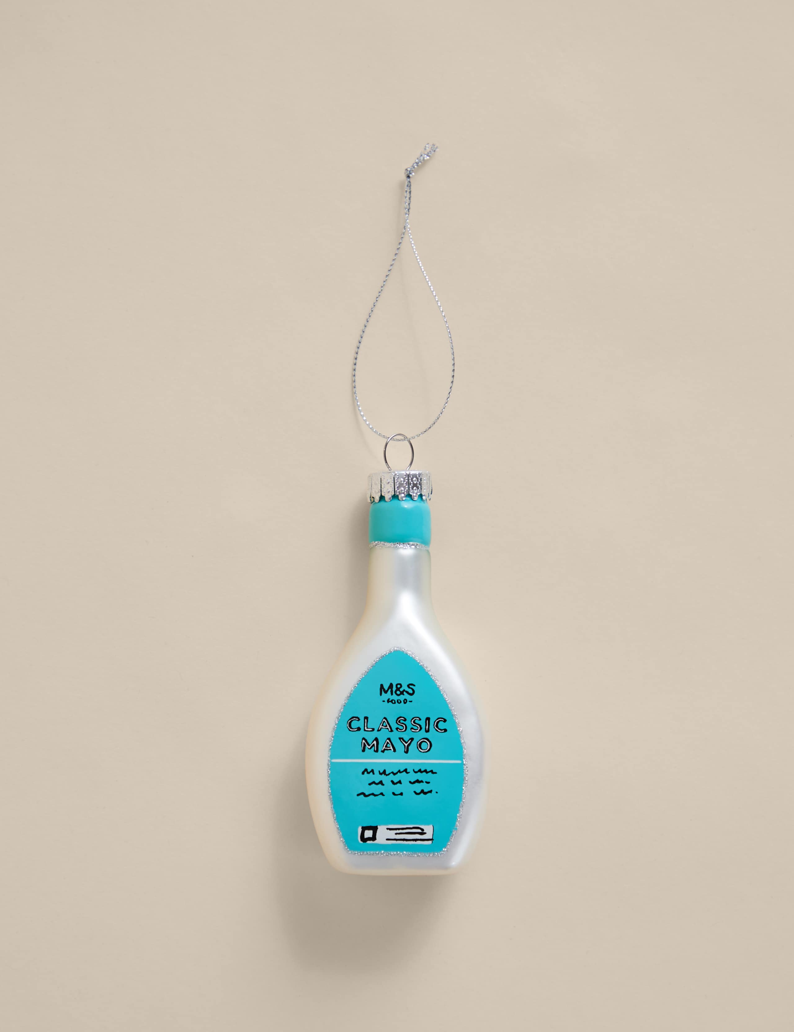 Mayonnaise Glass Hanging Decoration