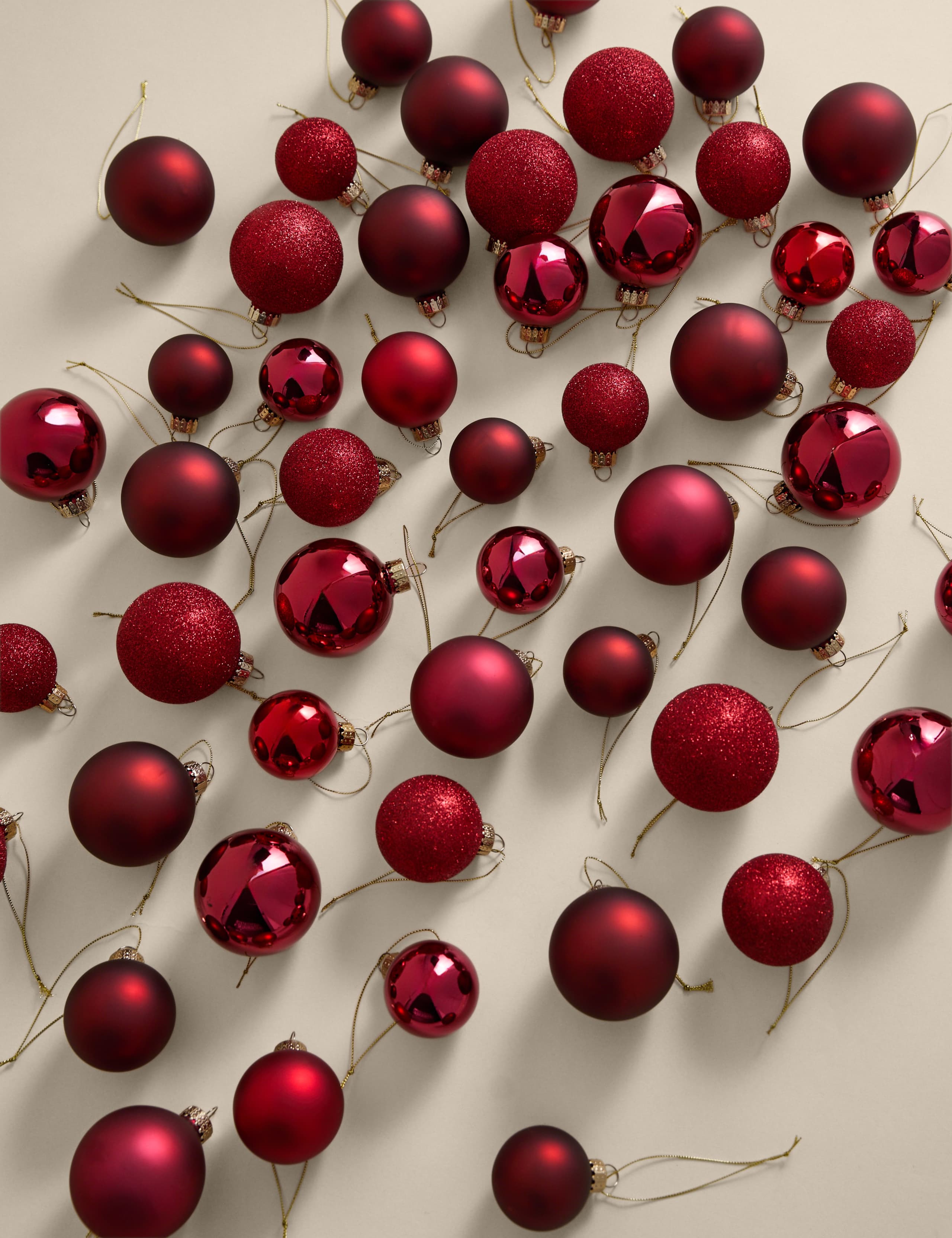 50pk Glass Baubles