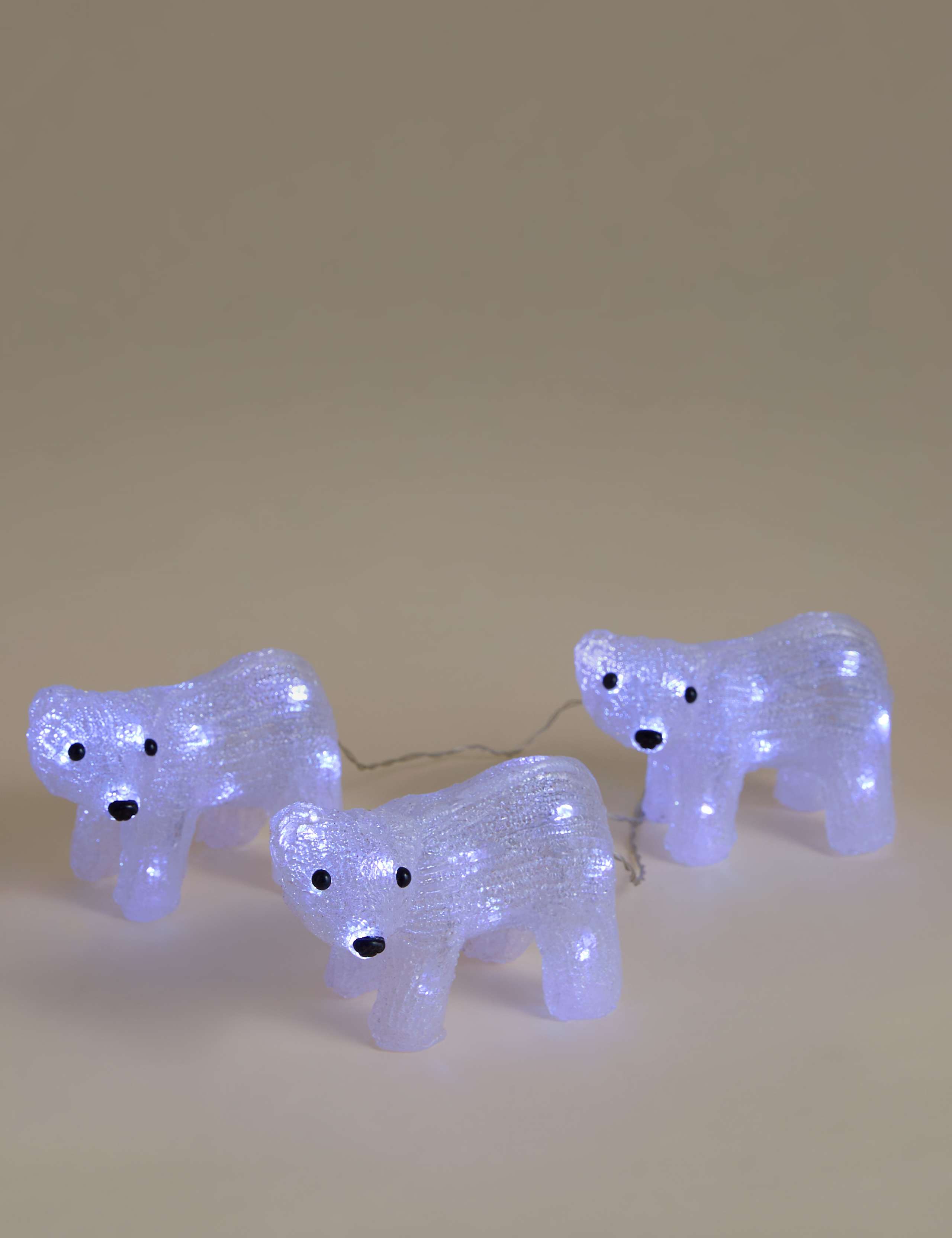 3pk Light Up Polar Bear Room Decorations