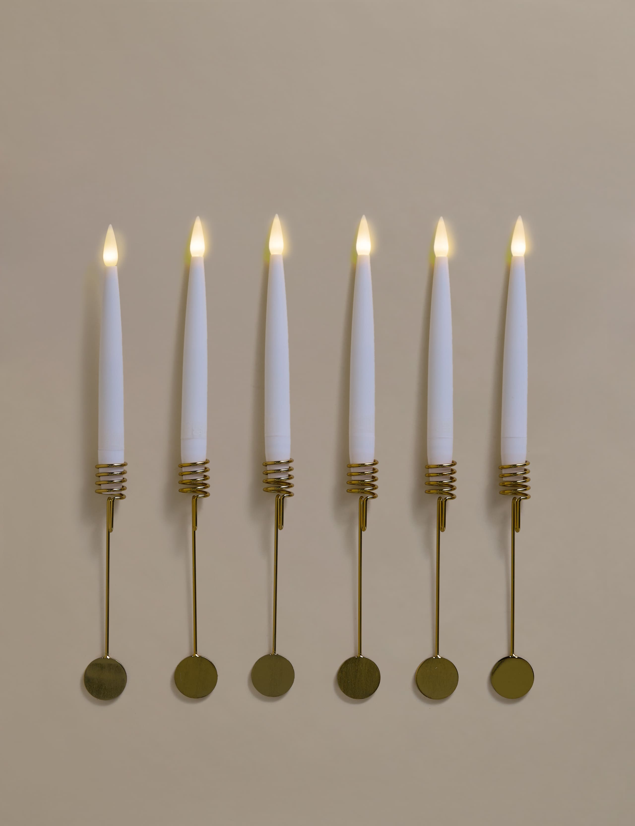 6pk Light Up Candle Tree Decorations