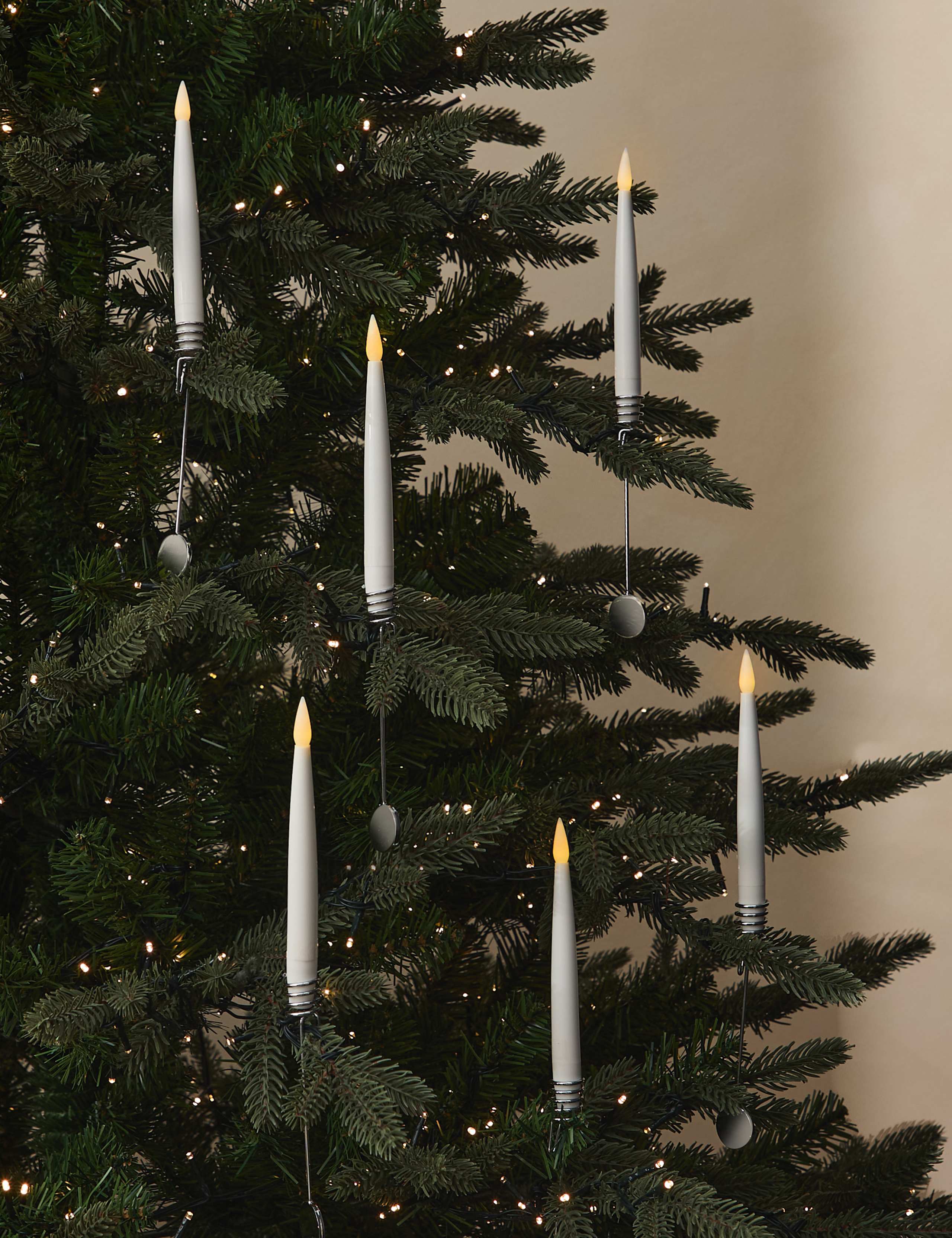 6pk Light Up Candle Tree Decorations