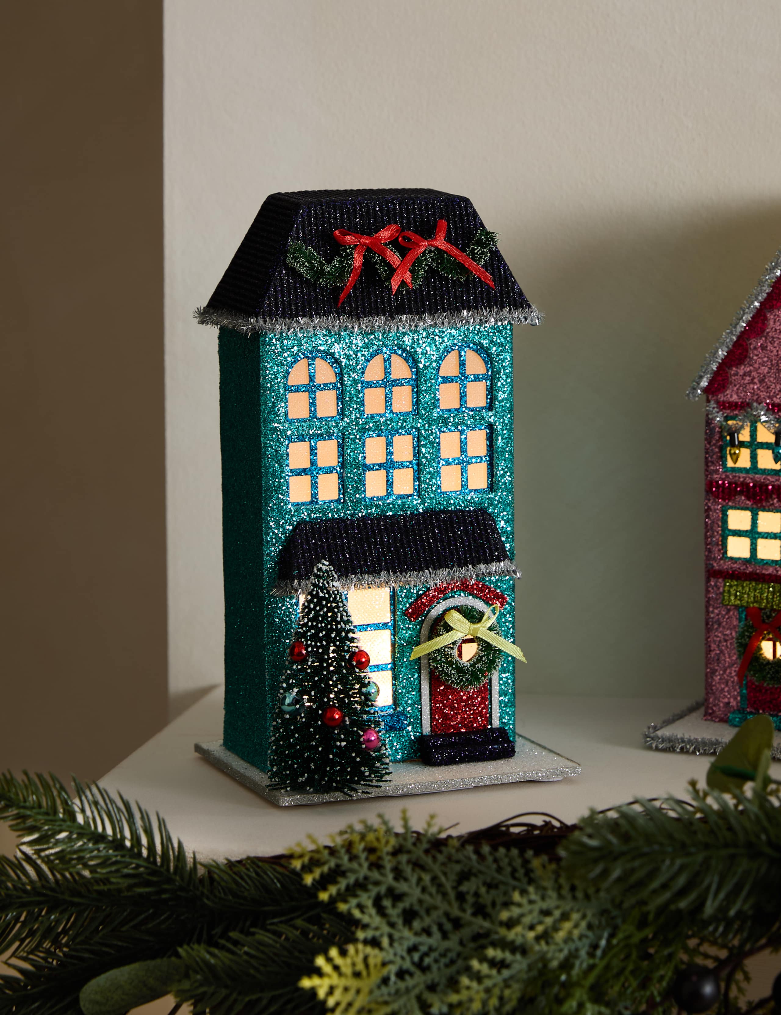 Light Up Blue Townhouse Room Decoration