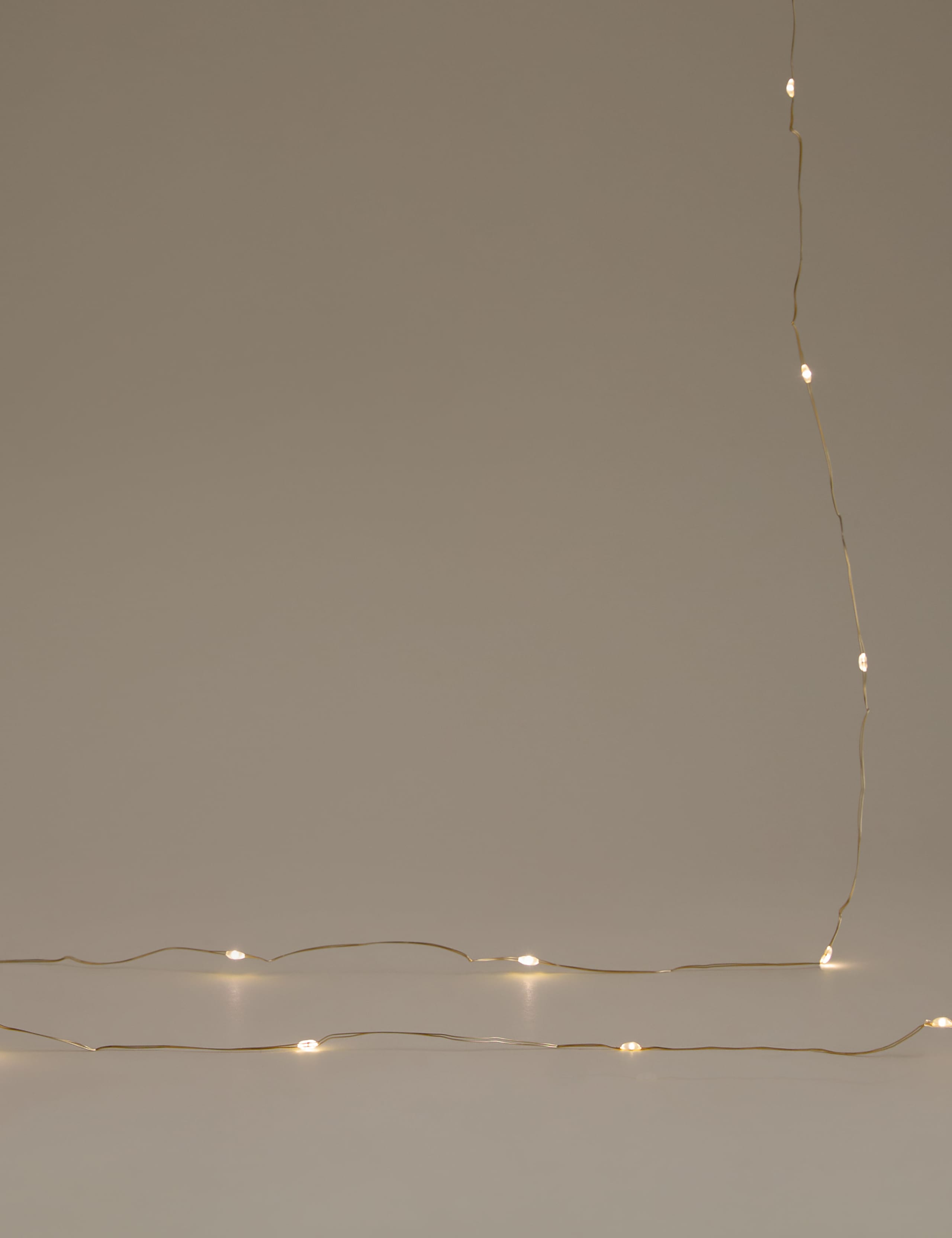 Warm White LED Gold Wire Battery Lights