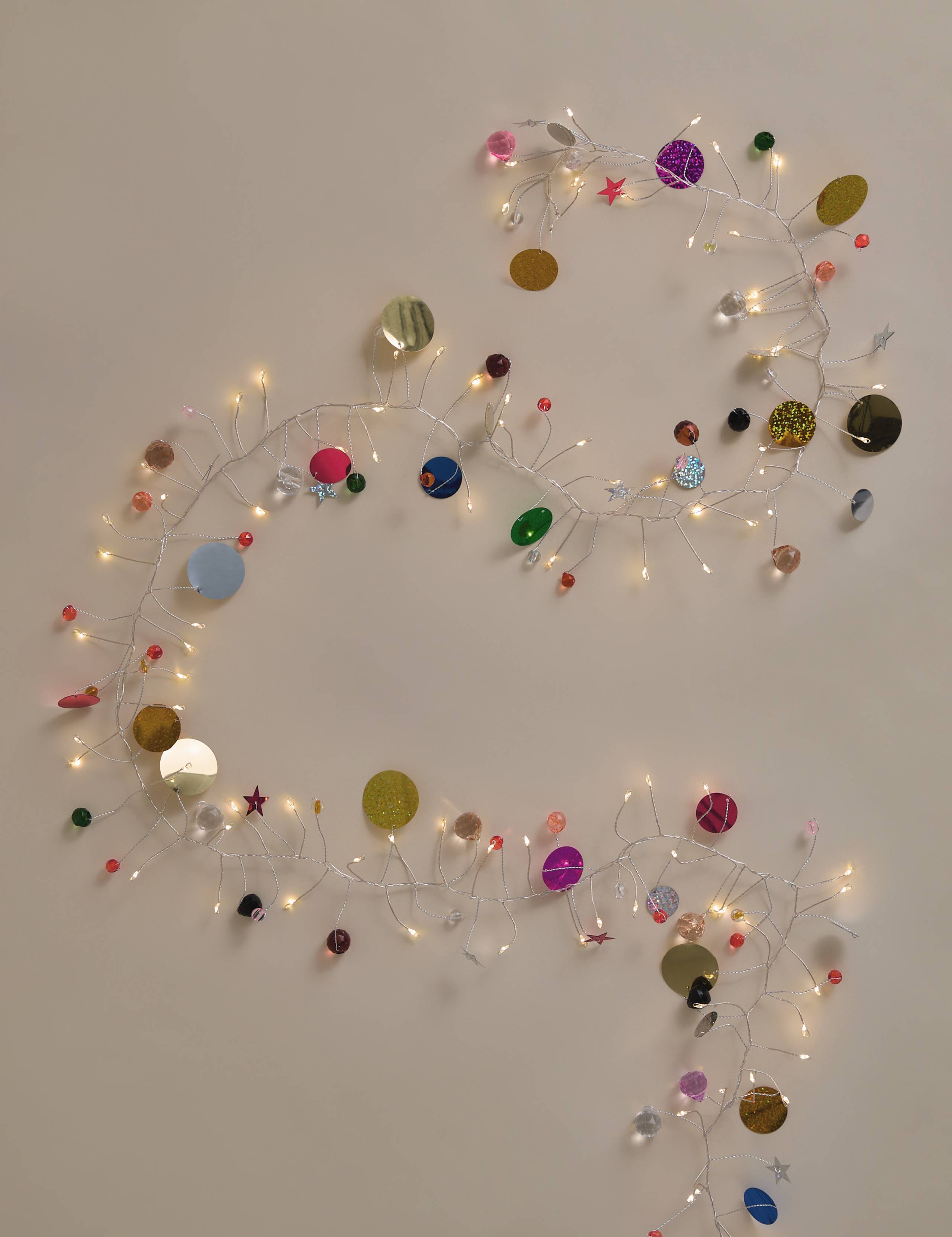 Light Up Confetti Beaded Garland