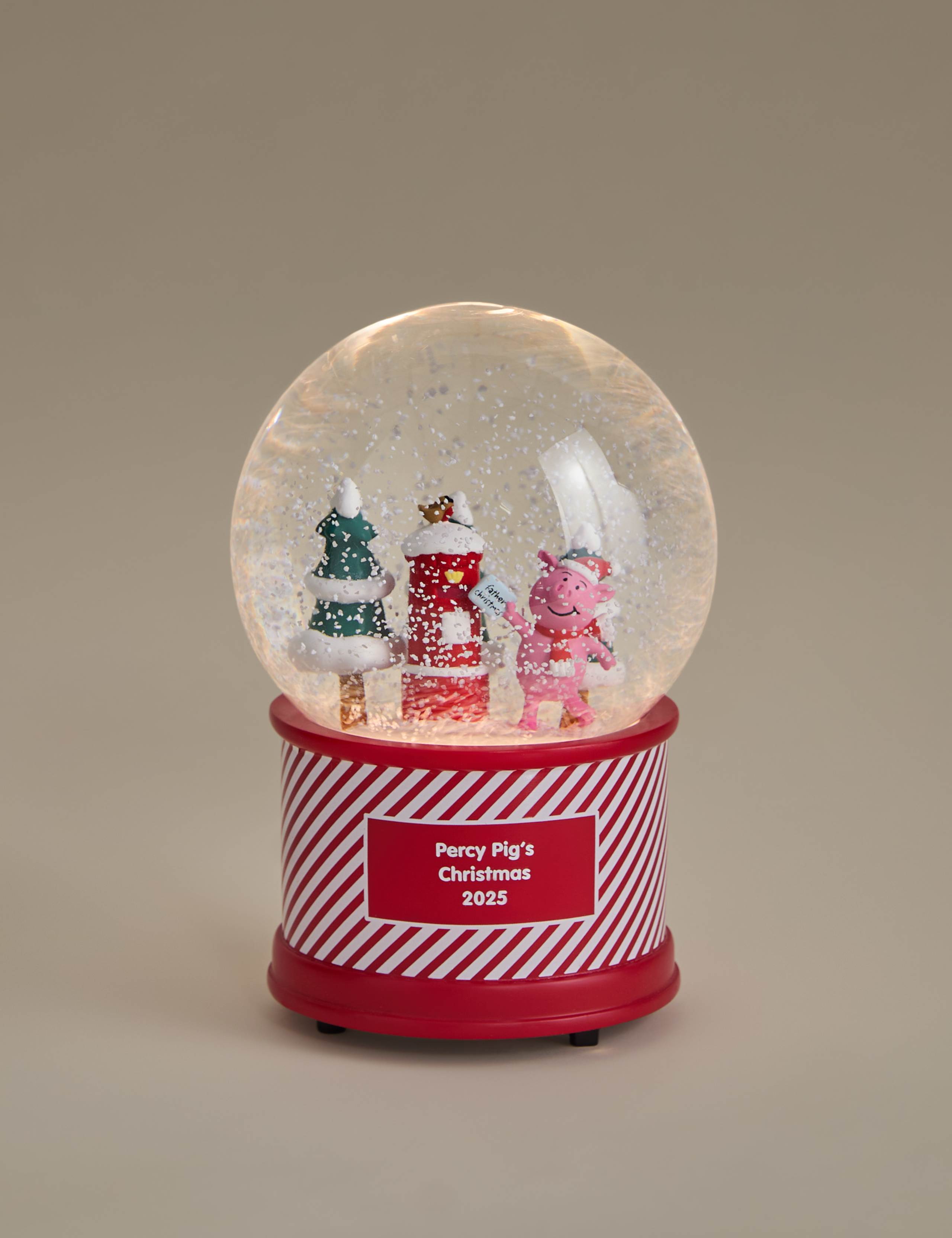 Light Up Percy Pig Snow Globe
