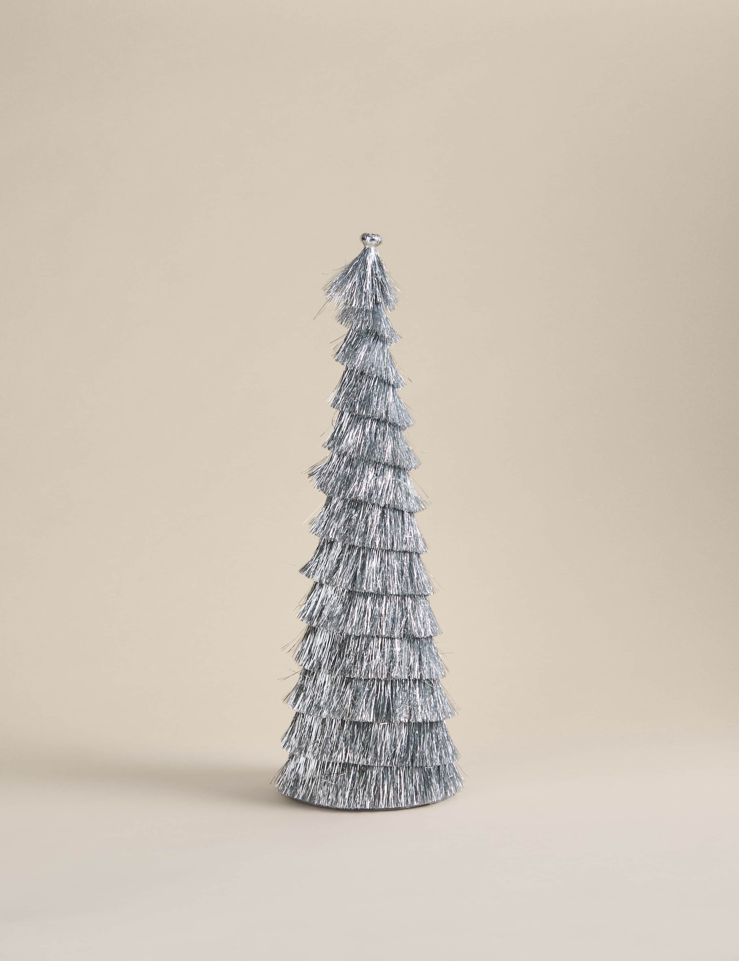 Tinsel Christmas Tree Room Decoration