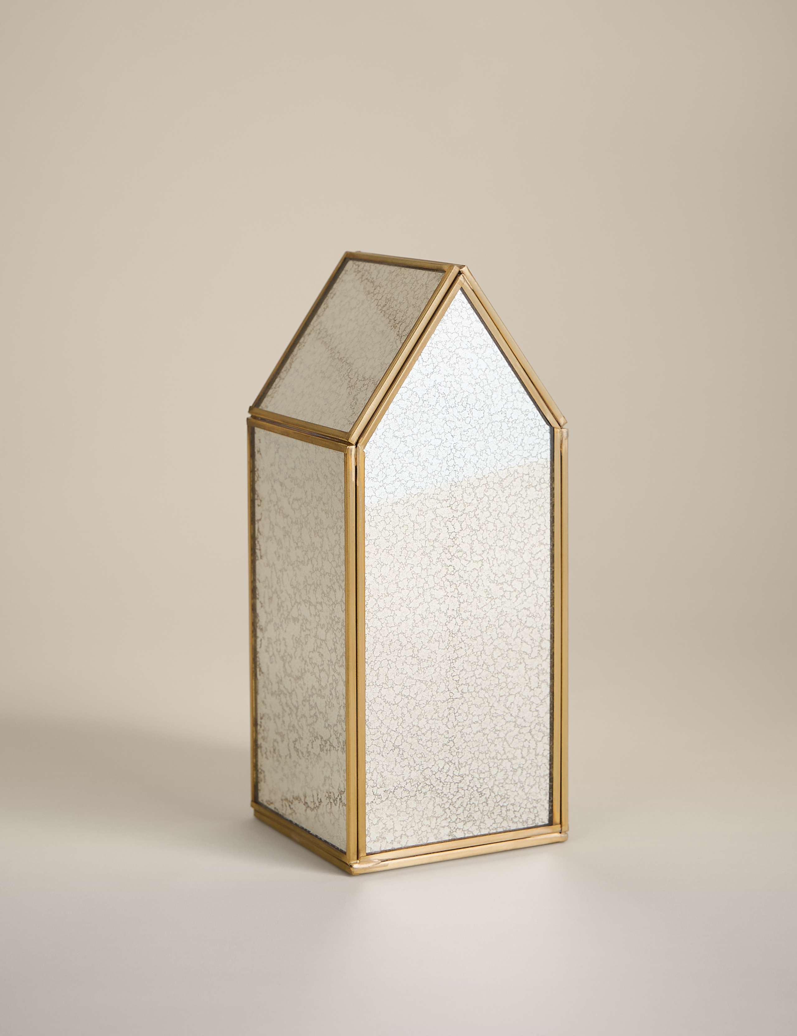 Large Mercury Glass House Decoration