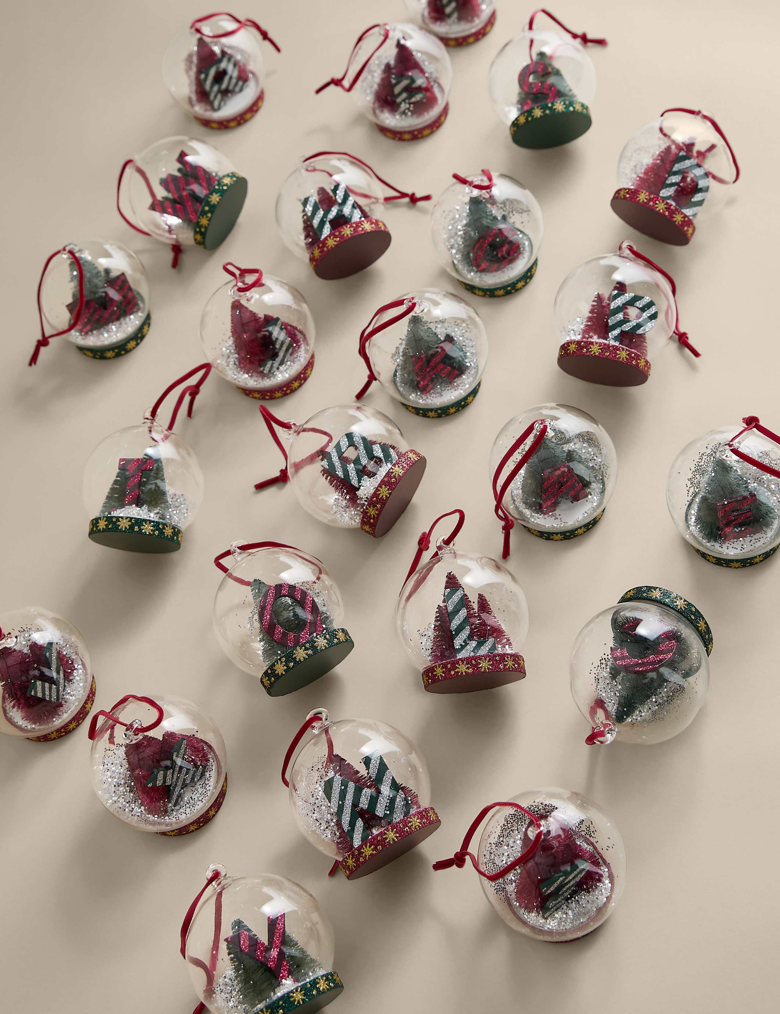 Glass Hanging Alphabet Cloche Decoration
