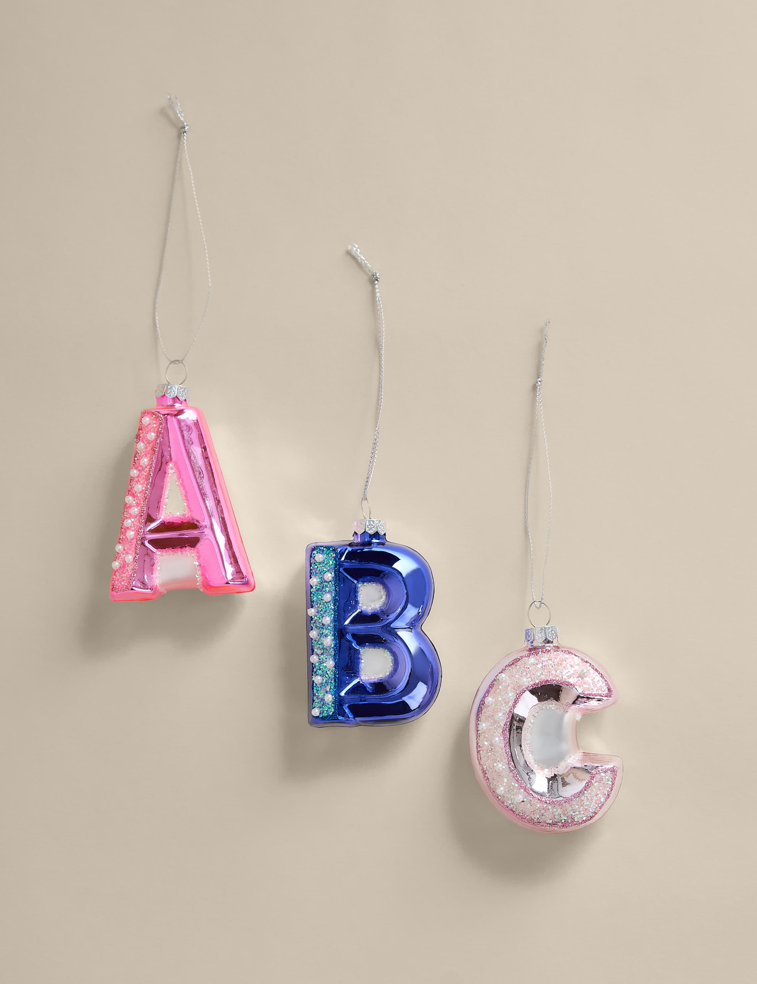 Glass Beaded Hanging Alphabet Decoration