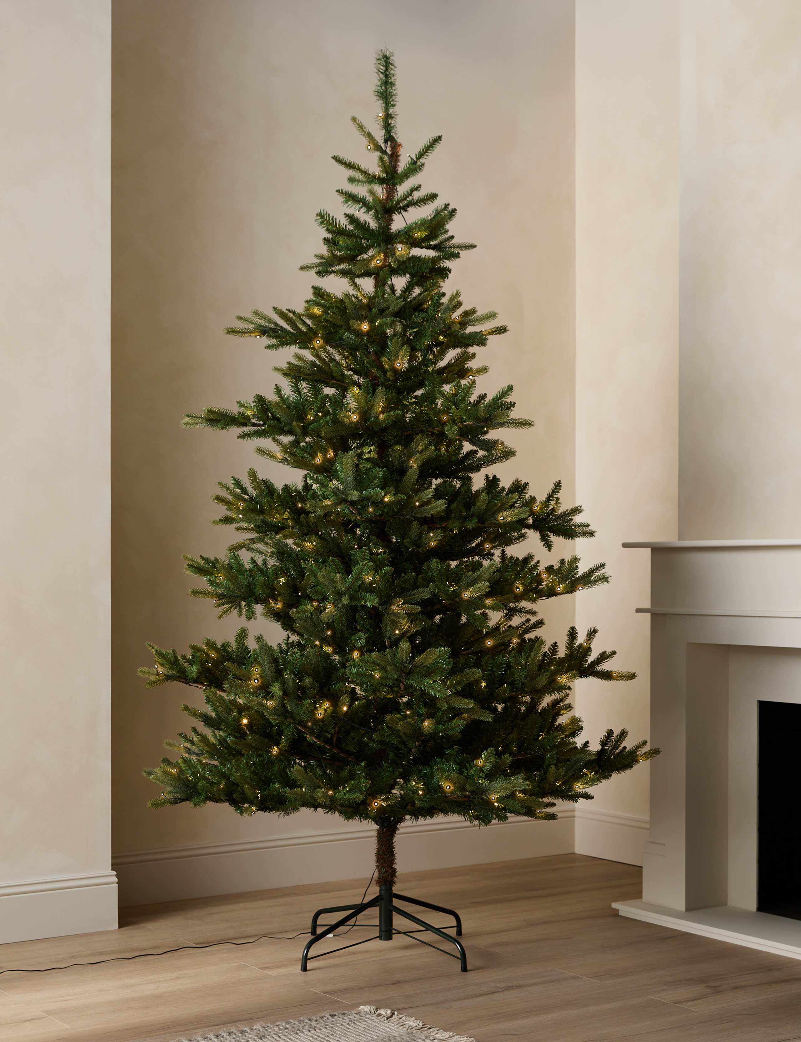 8ft Pre-Lit Noble Christmas Tree