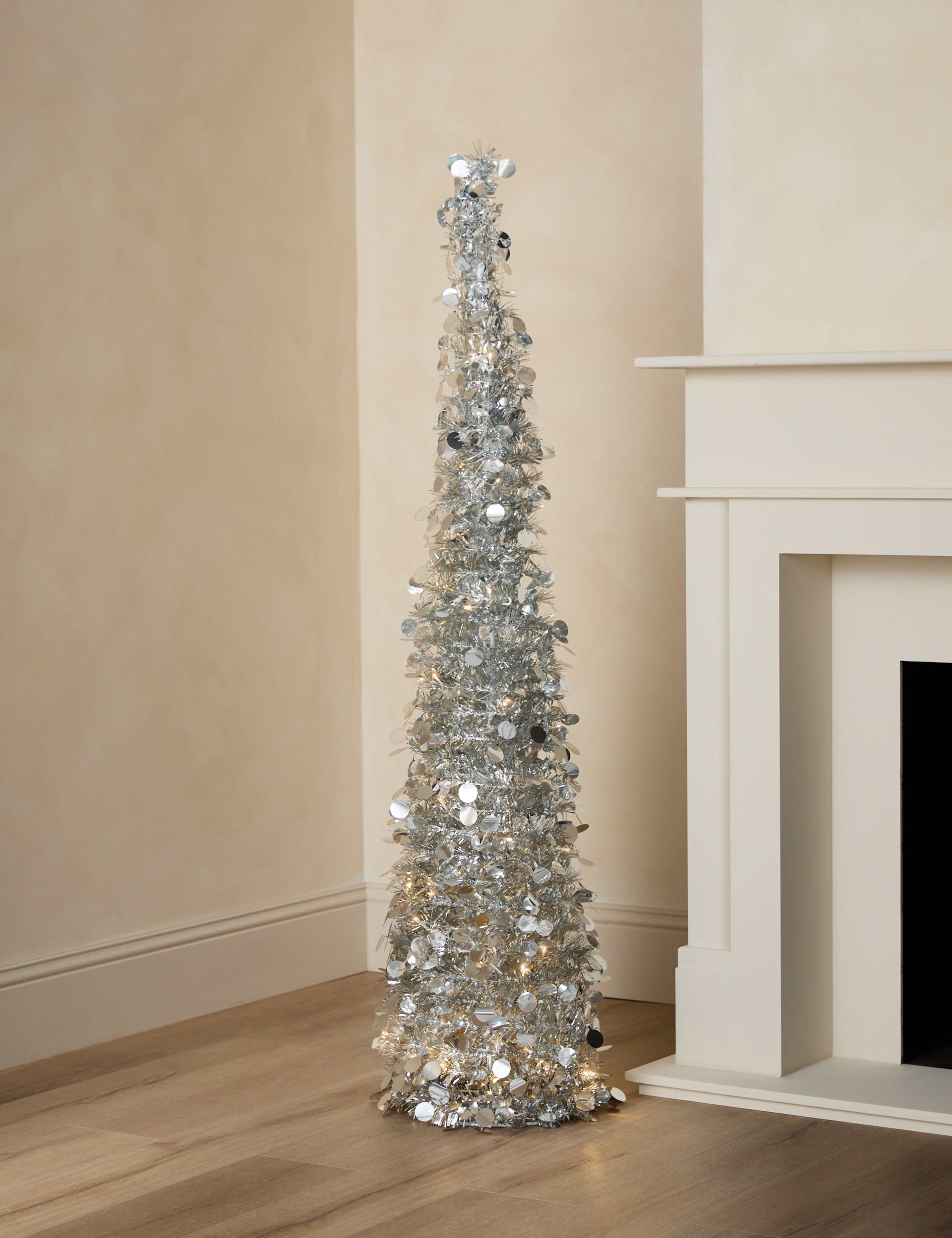 5ft Pre-Lit Tinsel Christmas Tree